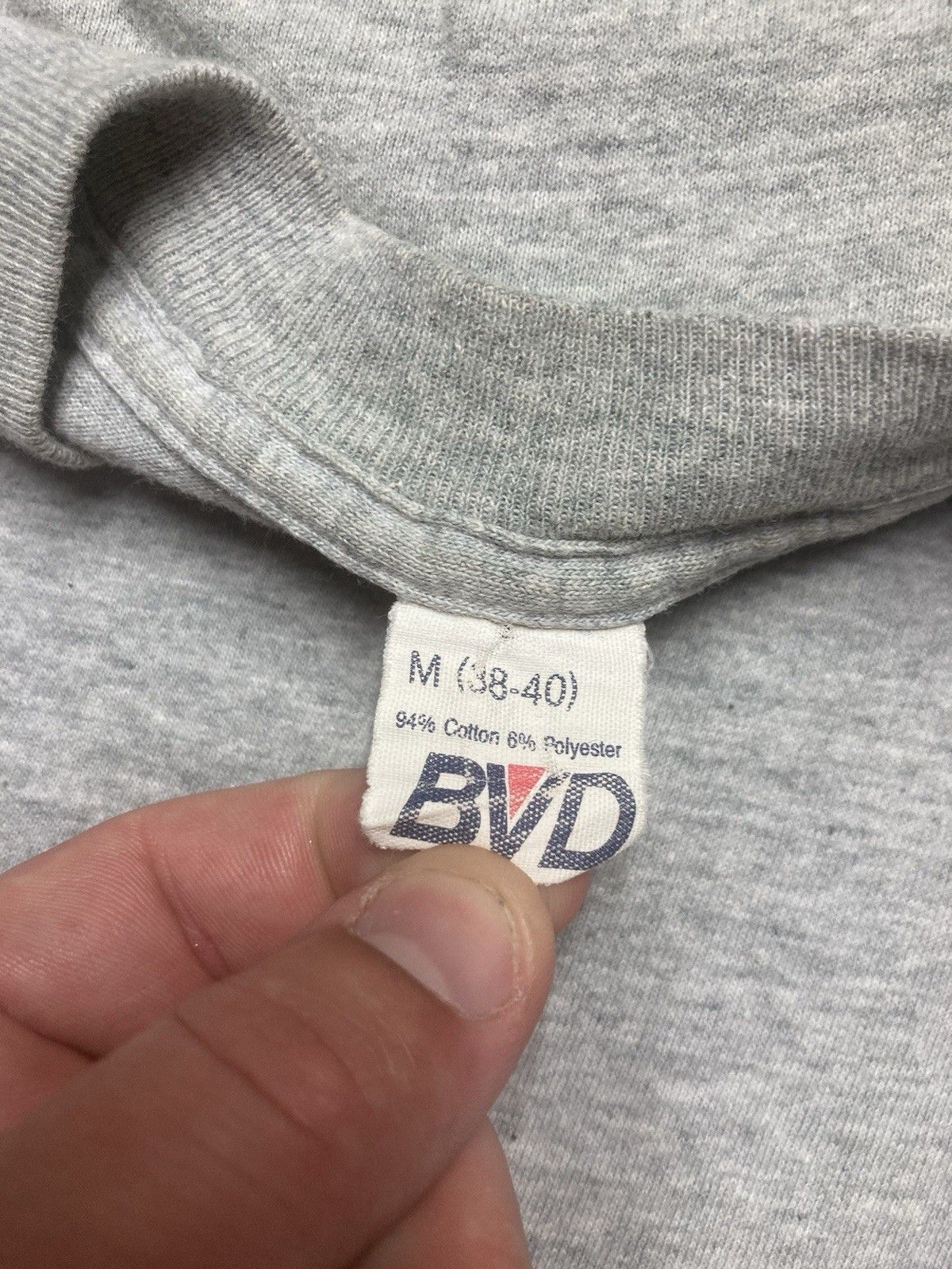 Vintage 80s pocket t shirt BVD blank thin soft single stitch medium Size US M / EU 48-50 / 2 - 6 Thumbnail