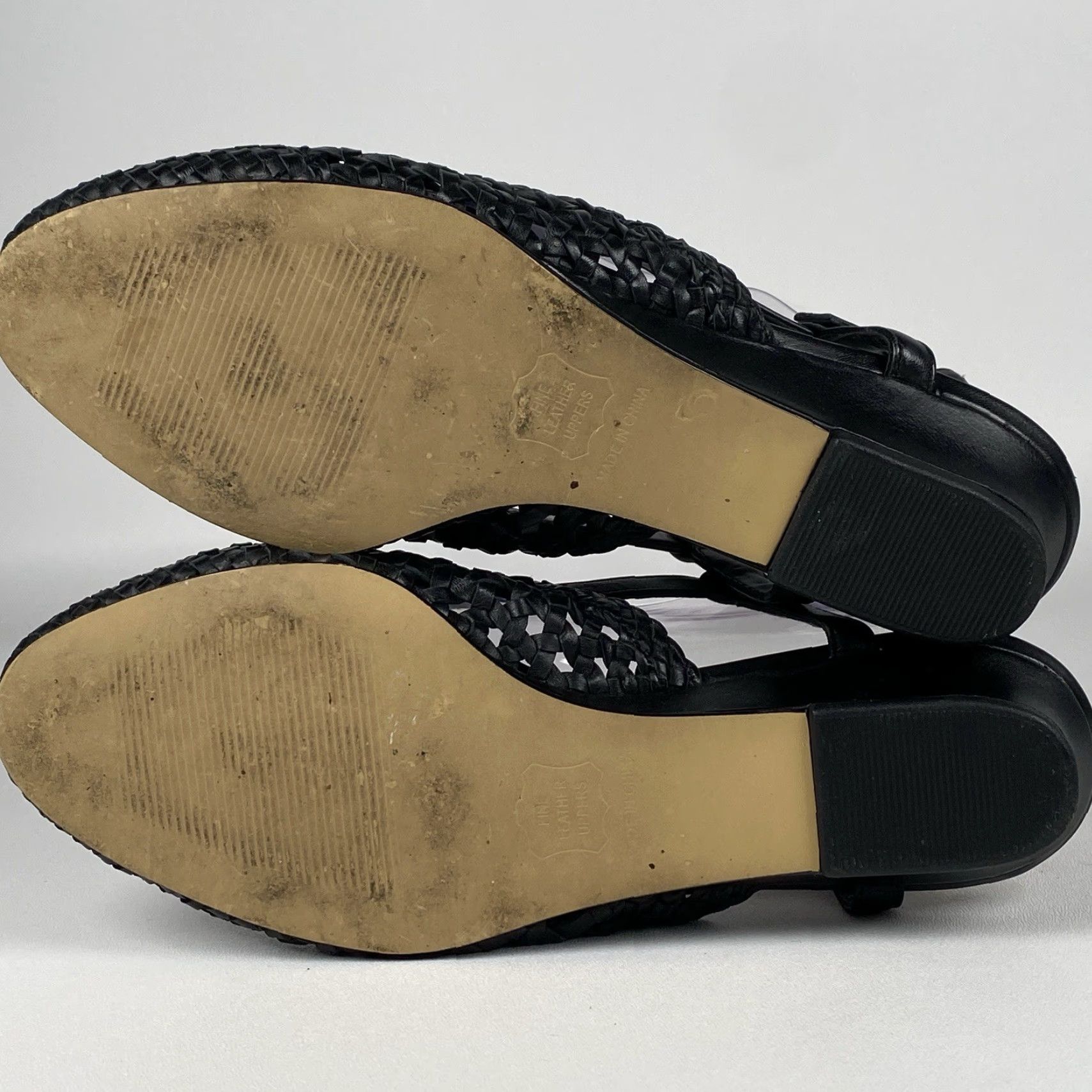 Vintage Walking Cradles Mark Lemp Classics Millie Black Slingback Sandal Sz 7 WW Size US 7 / IT 37 - 5 Thumbnail
