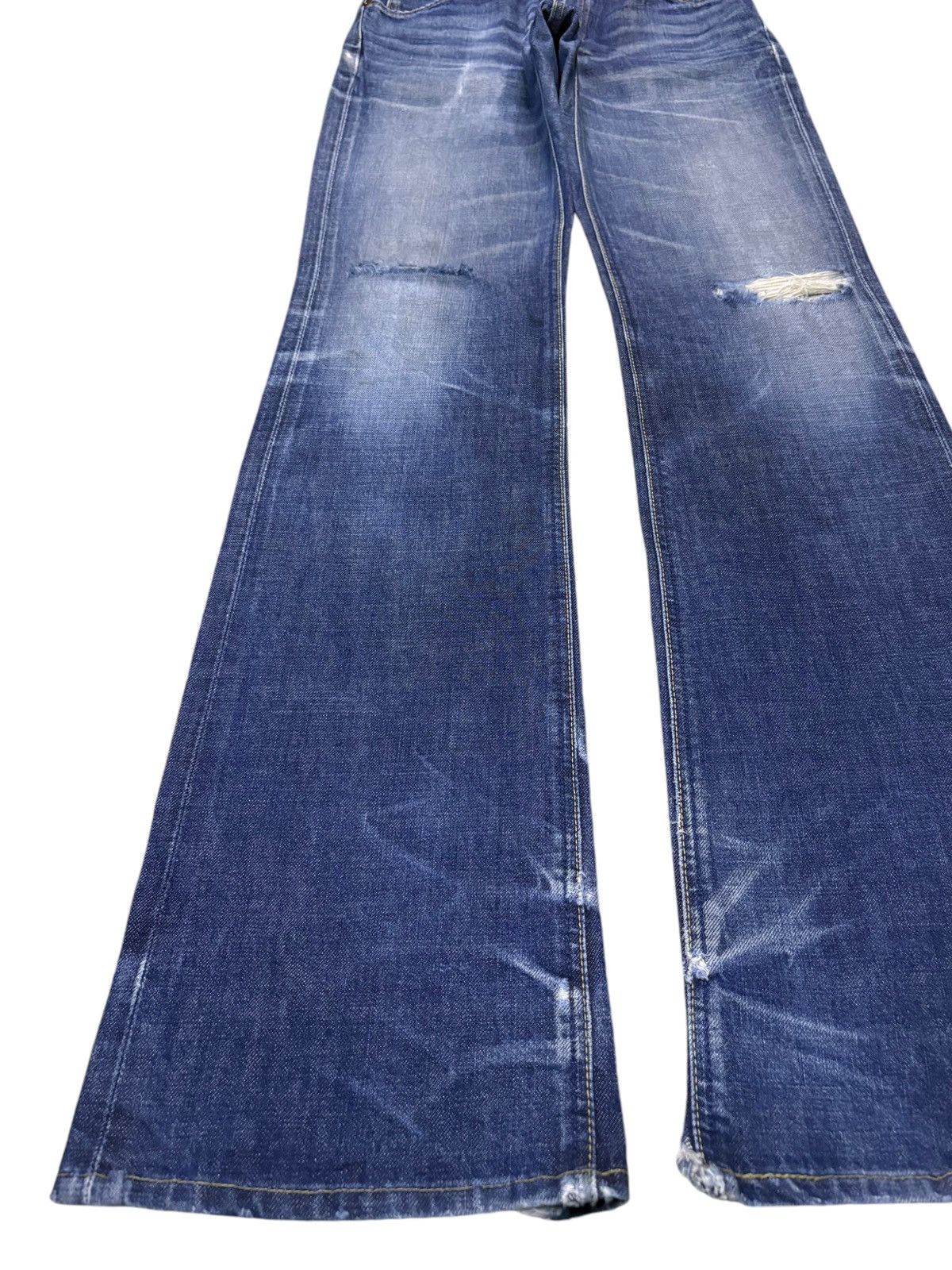 Lee Vintage Lee Riders Mud Wash Distressed Bootcut Flare Jeans Size US 26 / EU 42 - 6 Thumbnail