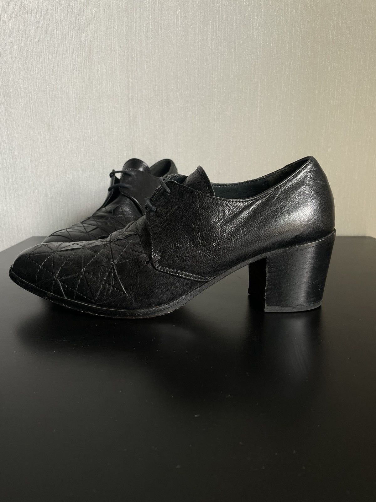 Hysteric Glamour Vintage Avant Garde Moma Leather Heels Y2k Opium Size US 9.5 / IT 39.5 - 12 Thumbnail