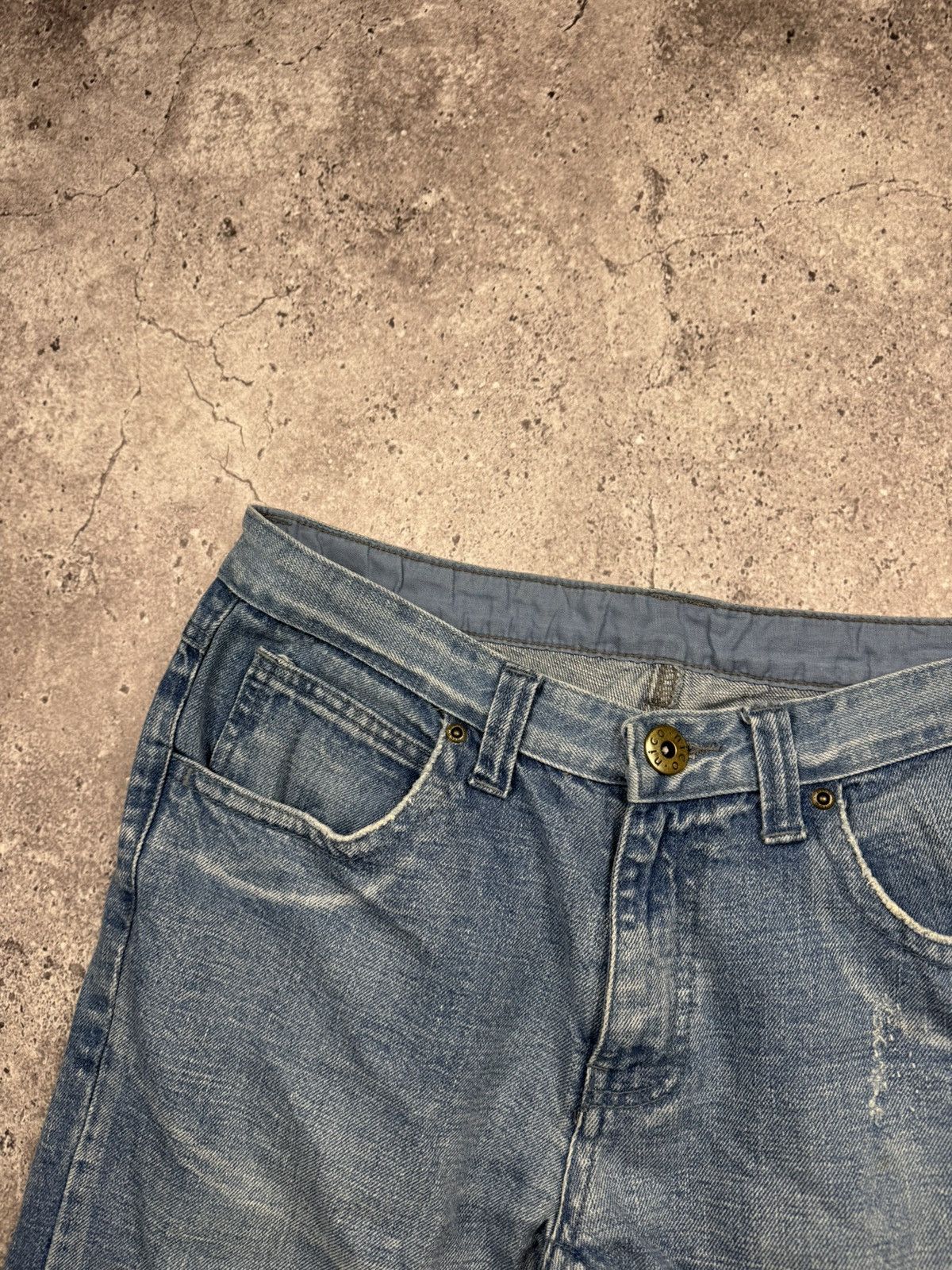 Japanese Brand Vintage Flared Distressed Jeans Japanesse Baggy Wide Y2K Size US 32 / EU 48 - 9 Thumbnail