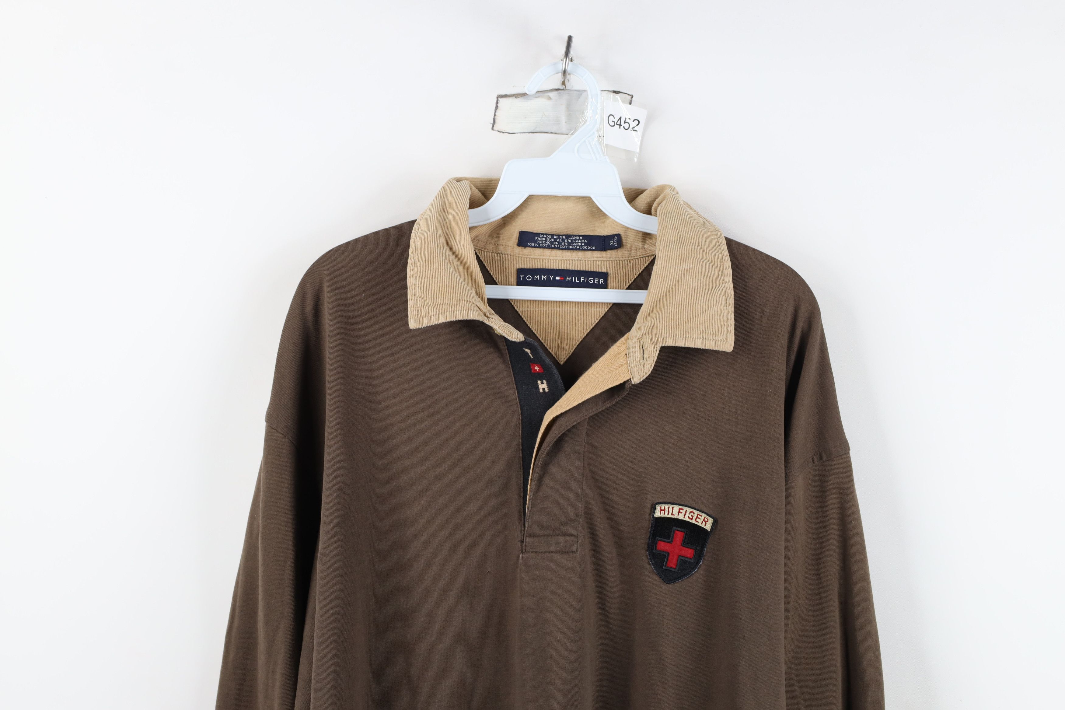 Tommy Hilfiger Vintage 90s Y2K Tommy Hilfiger Patch Long Sleeve Rugby Polo Size US XL / EU 56 / 4 - 2 Thumbnail