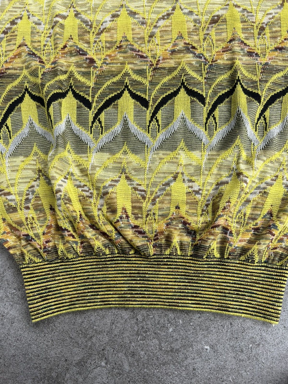Missoni Missoni Ethnic Zig-zag Pattern Knit Short Sleeve Sweater Size M / US 6-8 / IT 42-44 - 5 Thumbnail