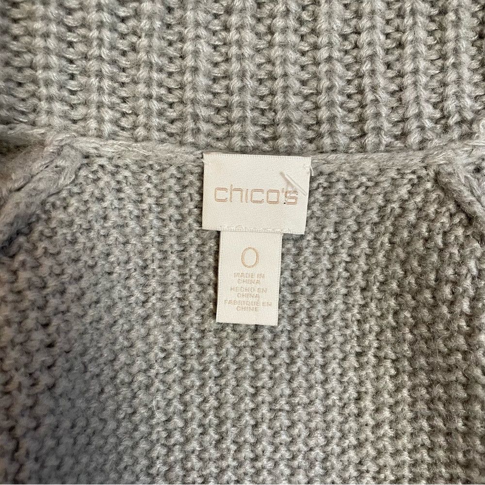 Chicos New Chico's Textured Jalena Wool Blend Grey Cardigan Size 0 Size S / US 4 / IT 40 - 9 Thumbnail