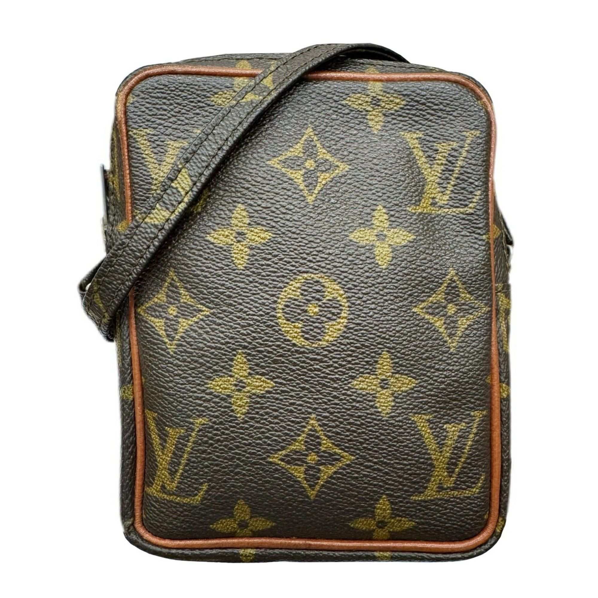Louis Vuitton Mini Danube Monogram M45268 Shoulder Bag Pouch Brown Women's