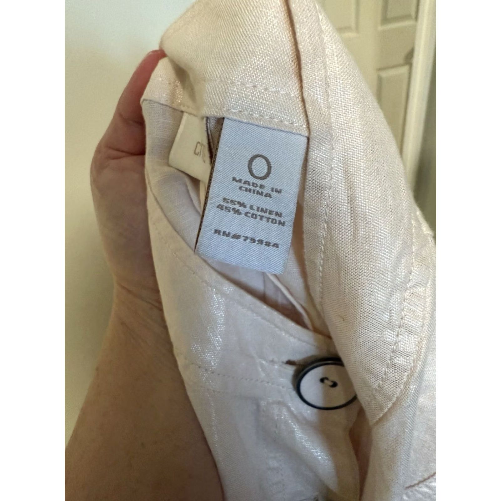 Vintage CHICO'S Linen Blend Lightweight Shimmer Jacket WOMEN'S Small Pink Shimmer Pocketed Linen Blend Jacket Women’s Small Pink Coastal Preppy Style Size S / US 4 / IT 40 - 4 Thumbnail
