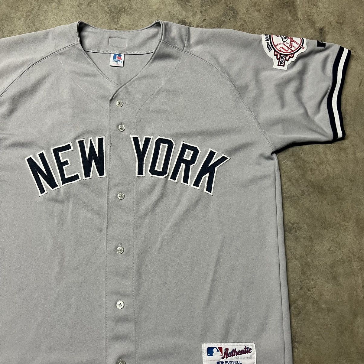 MLB × Russell Athletic × Vintage Vintage 2003 MLB 🇺🇸 New York Yankees GREEN #25 Jersey Size US XL / EU 56 / 4 - 1 Thumbnail