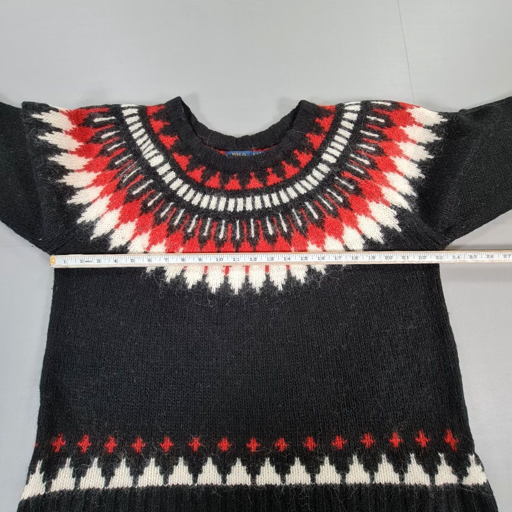 Polo Ralph Lauren VINTAGE Polo Ralph Lauren Jumper Black XL Aztek Wool Alpaca Country Native Shirt Womens XL Black Aztec Geometric Logo 90s Size S / US 4 / IT 40 - 5 Thumbnail