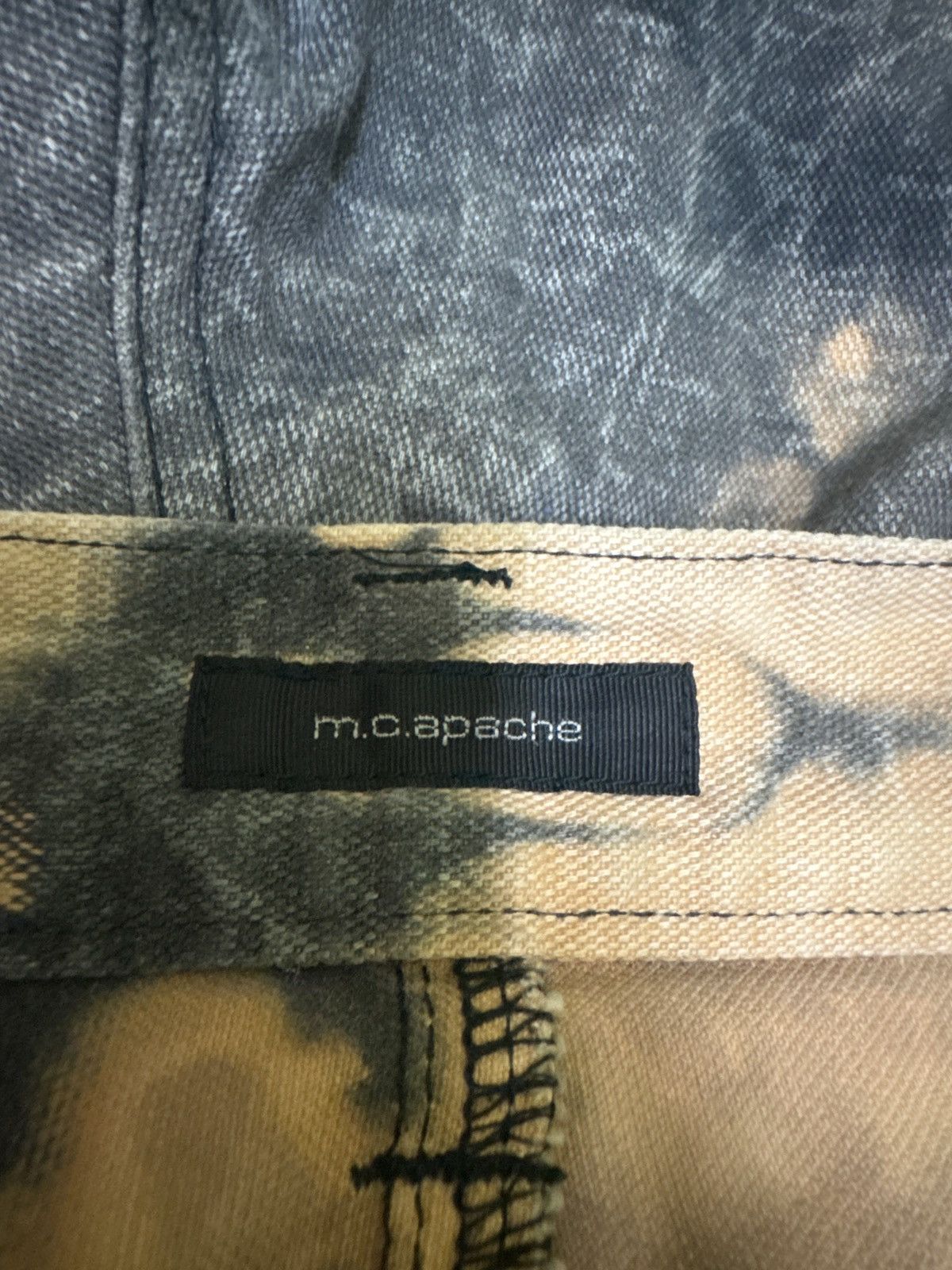 Issey Miyake Flare MCAPACHE Acid Wash Smoked Style Denim Jeans Size US 28 / EU 44 - 14 Thumbnail