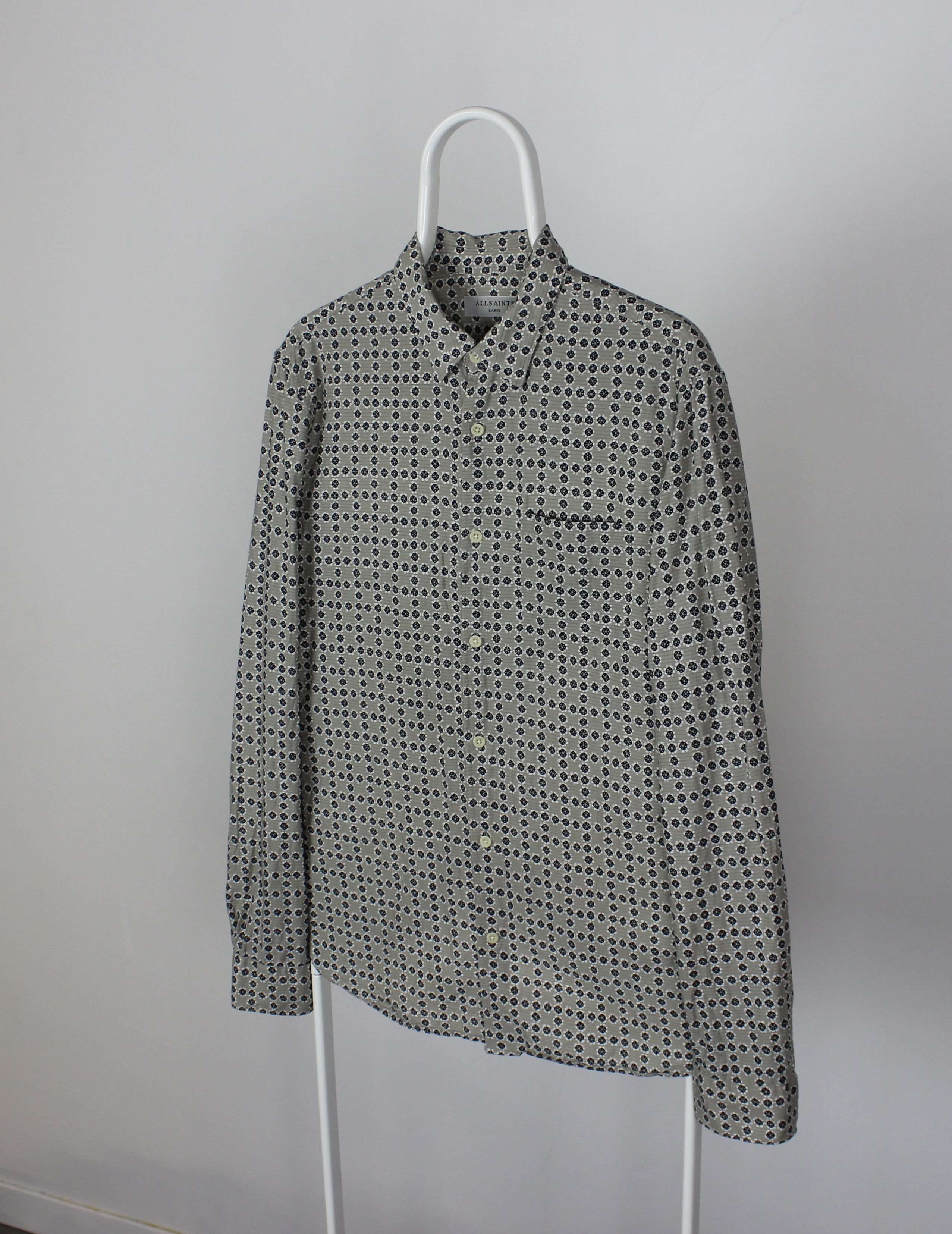 Allsaints Allsaints shirt men cotton Grid Ls shirt L Size US L / EU 52-54 / 3 - 5 Thumbnail