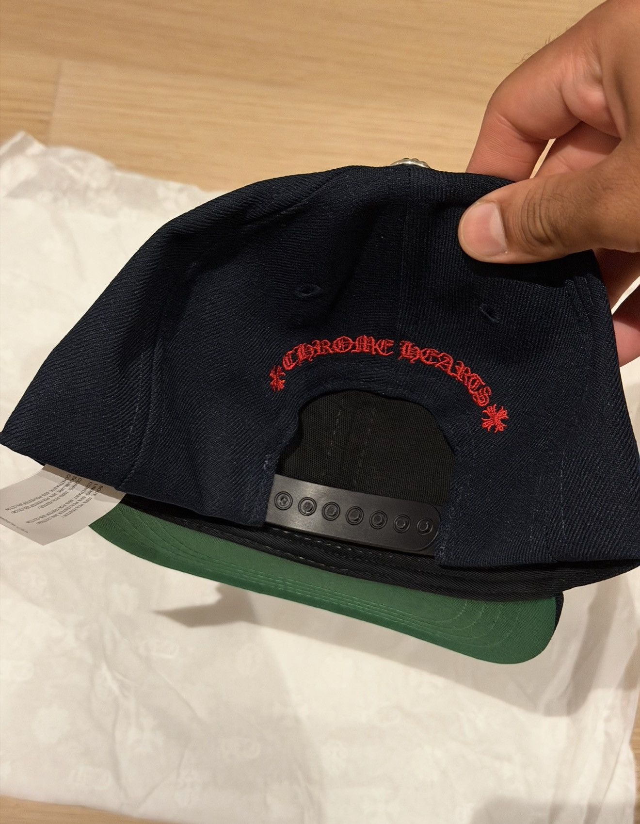 Chrome Hearts Chrome Hearts Navy Red CH Baseball Cap Embroidered Logo Size ONE SIZE - 2 Thumbnail