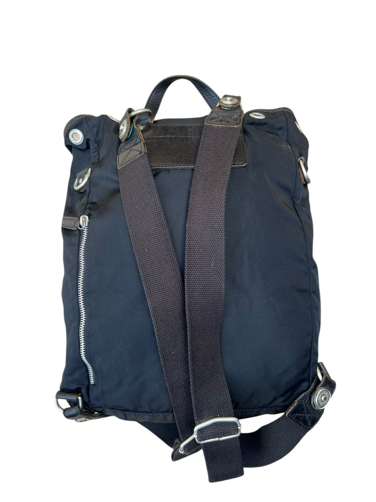 Felisi Vintage Felisi Italy Distress Hybrid Nylon Leather Backpack Size ONE SIZE - 14 Thumbnail