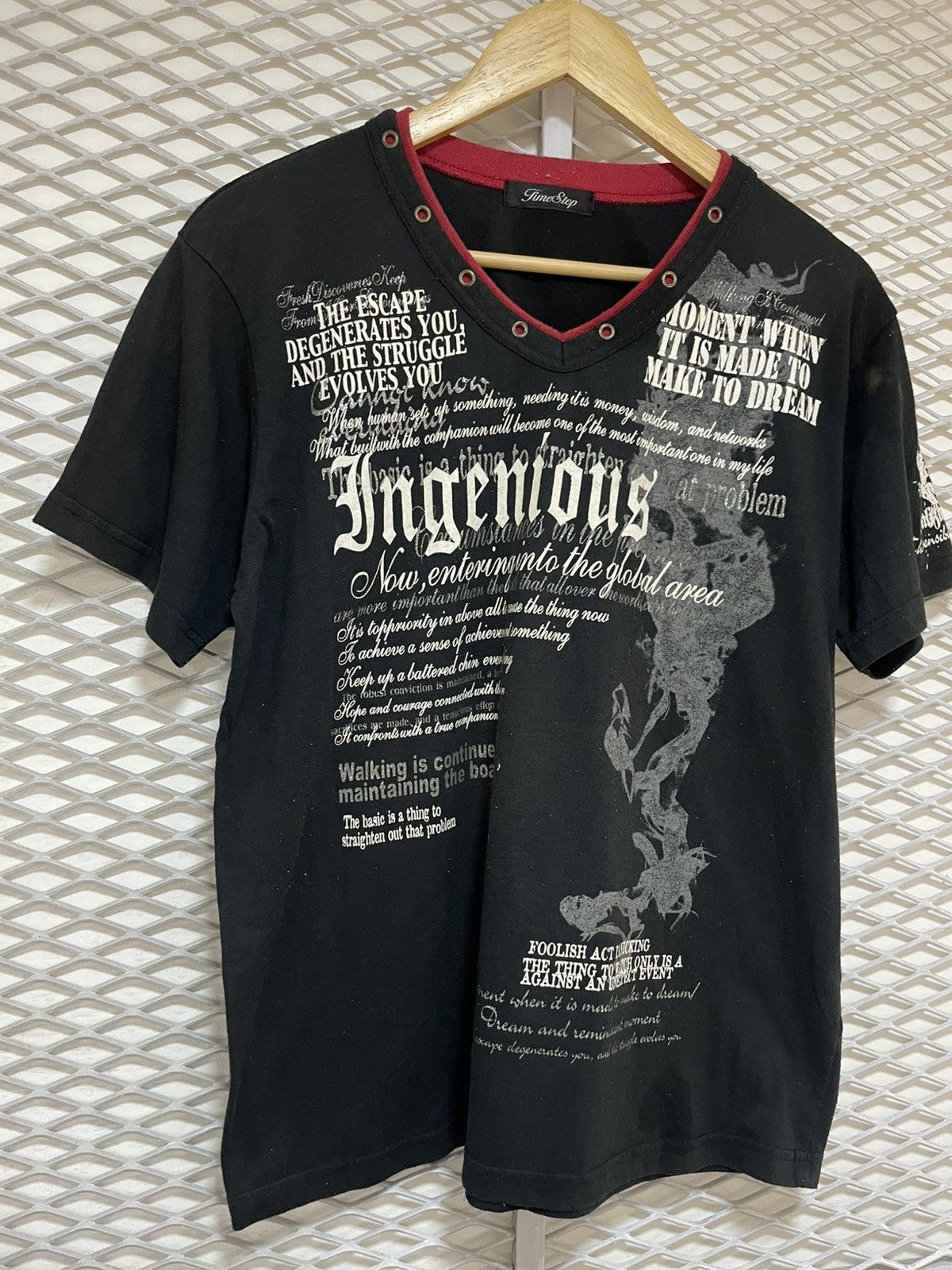 20471120 JAPANESE BRAND TIME STEP Y2K PUNK STYLE TSHIRT Size US L / EU 52-54 / 3 - 2 Thumbnail