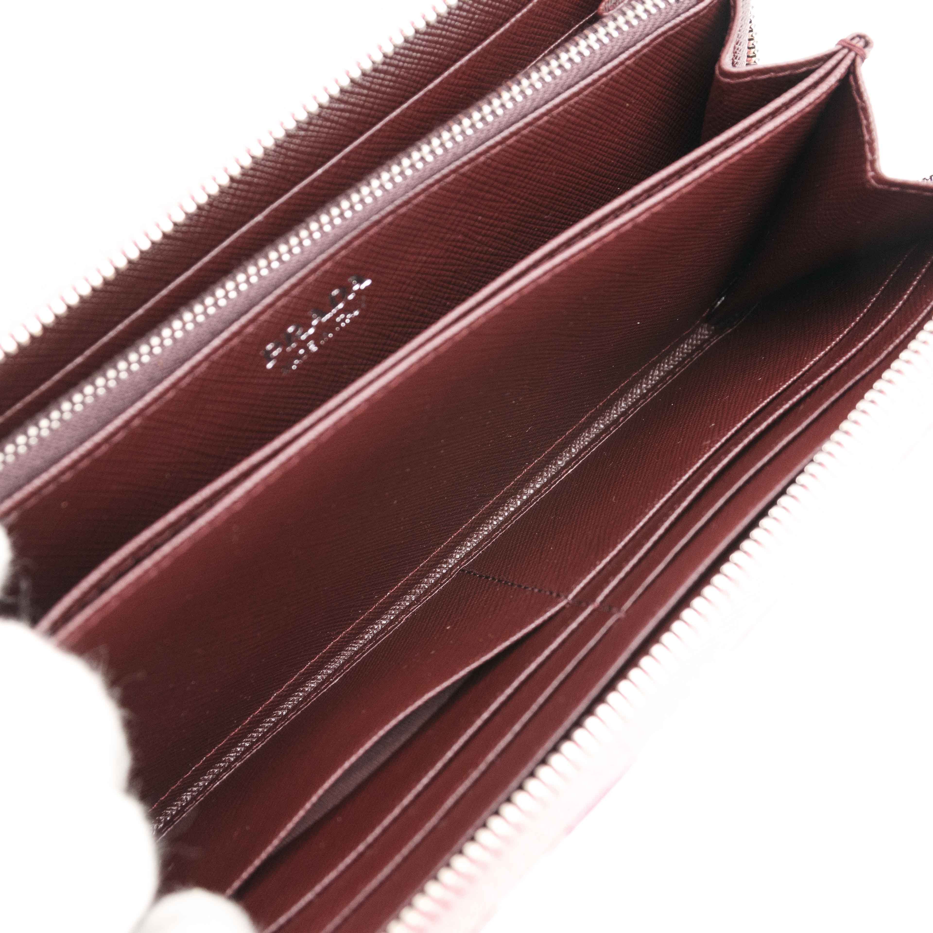 Prada PRADA Zip Around Long Saffiano Leather Wallet Size ONE SIZE - 18 Thumbnail