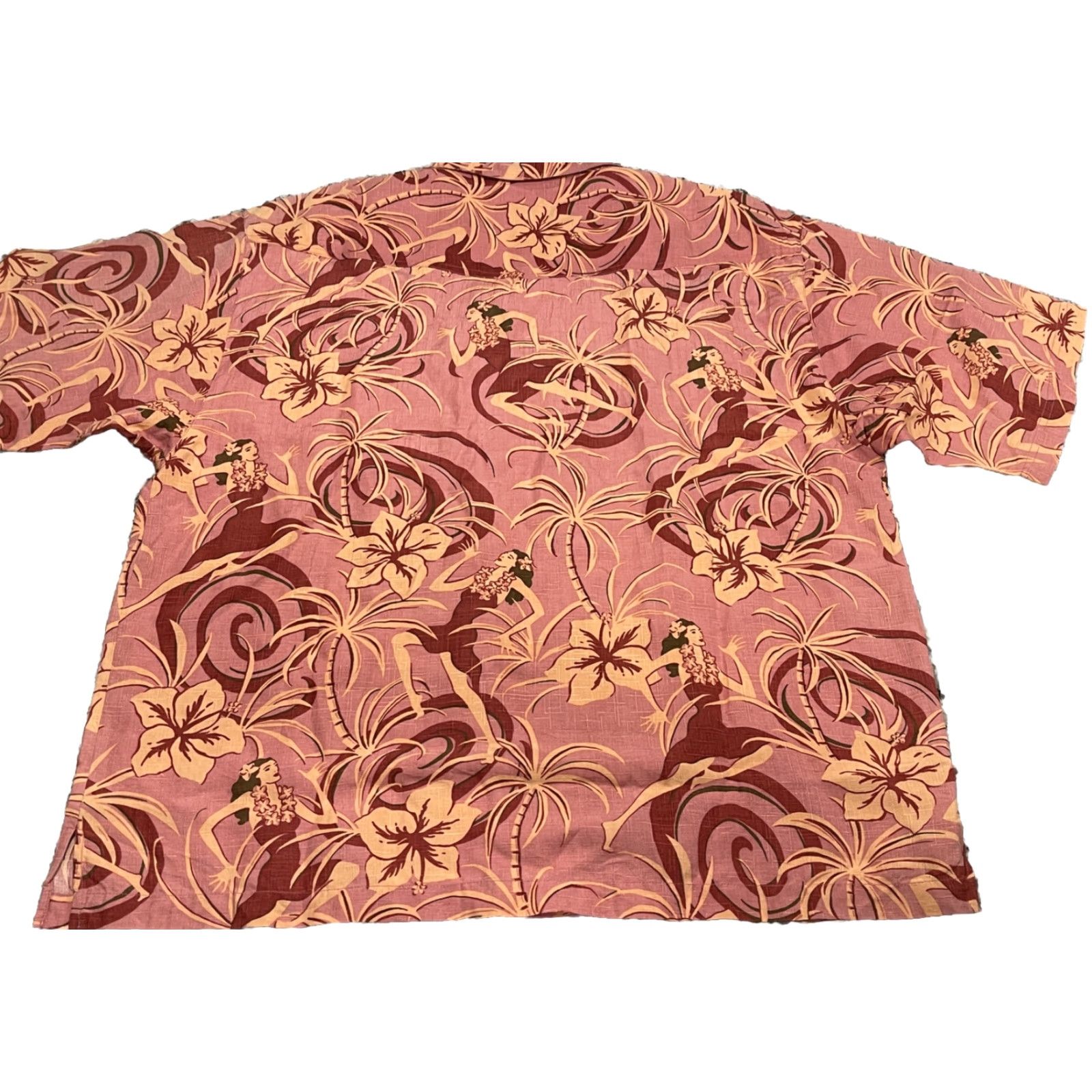 Tommy Bahama Tommy Bahama Shirt Mens Pink Floral Hawaiian Silk Linen Button-Up XL Short Sleeve Collared Pocket Easy Care Size US XL / EU 56 / 4 - 2 Thumbnail