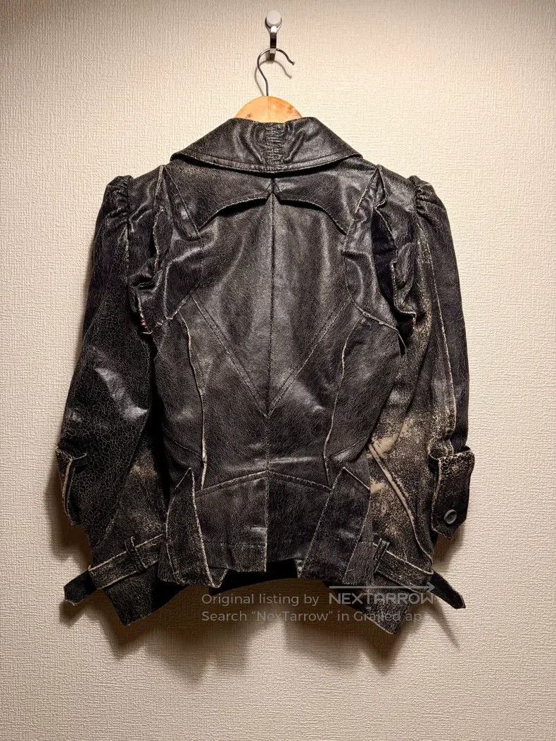 Junya Watanabe Junya Watanabe Cracked Deconstructed Leather Jacket Size XS / US 0-2 / IT 36-38 - 1 Thumbnail
