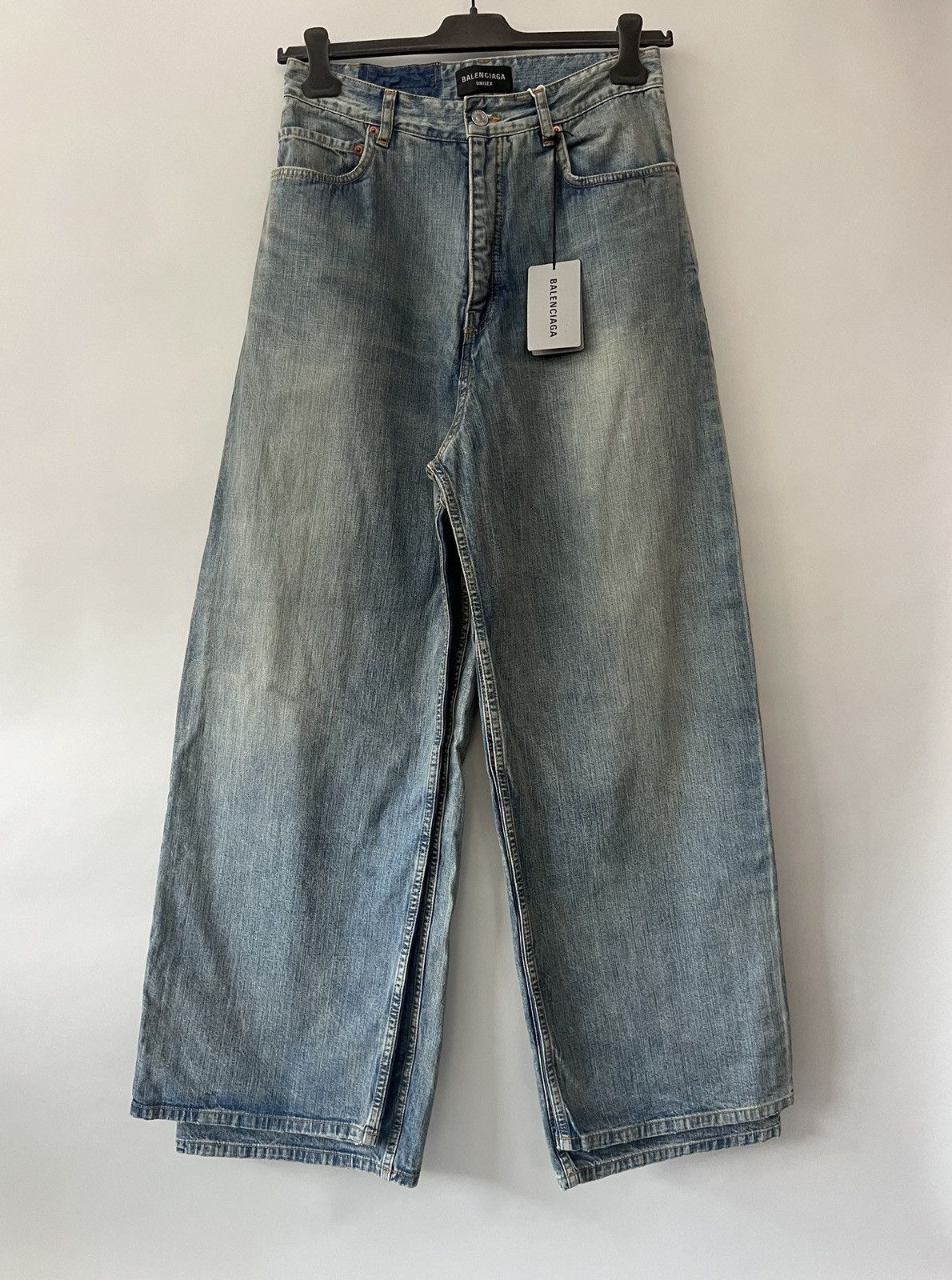 Balenciaga Balenciaga Double-Front Draped Denim Jeans Size US 30 / EU 46 - 1 Thumbnail