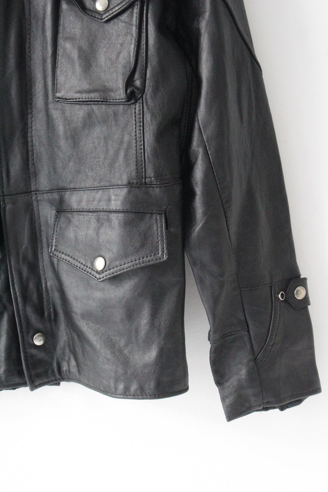 Japanese Brand 2000S BOBBIO “MODA INTERNAZIONALE” LEATHER FIELD JACKET Size US S / EU 44-46 / 1 - 5 Thumbnail