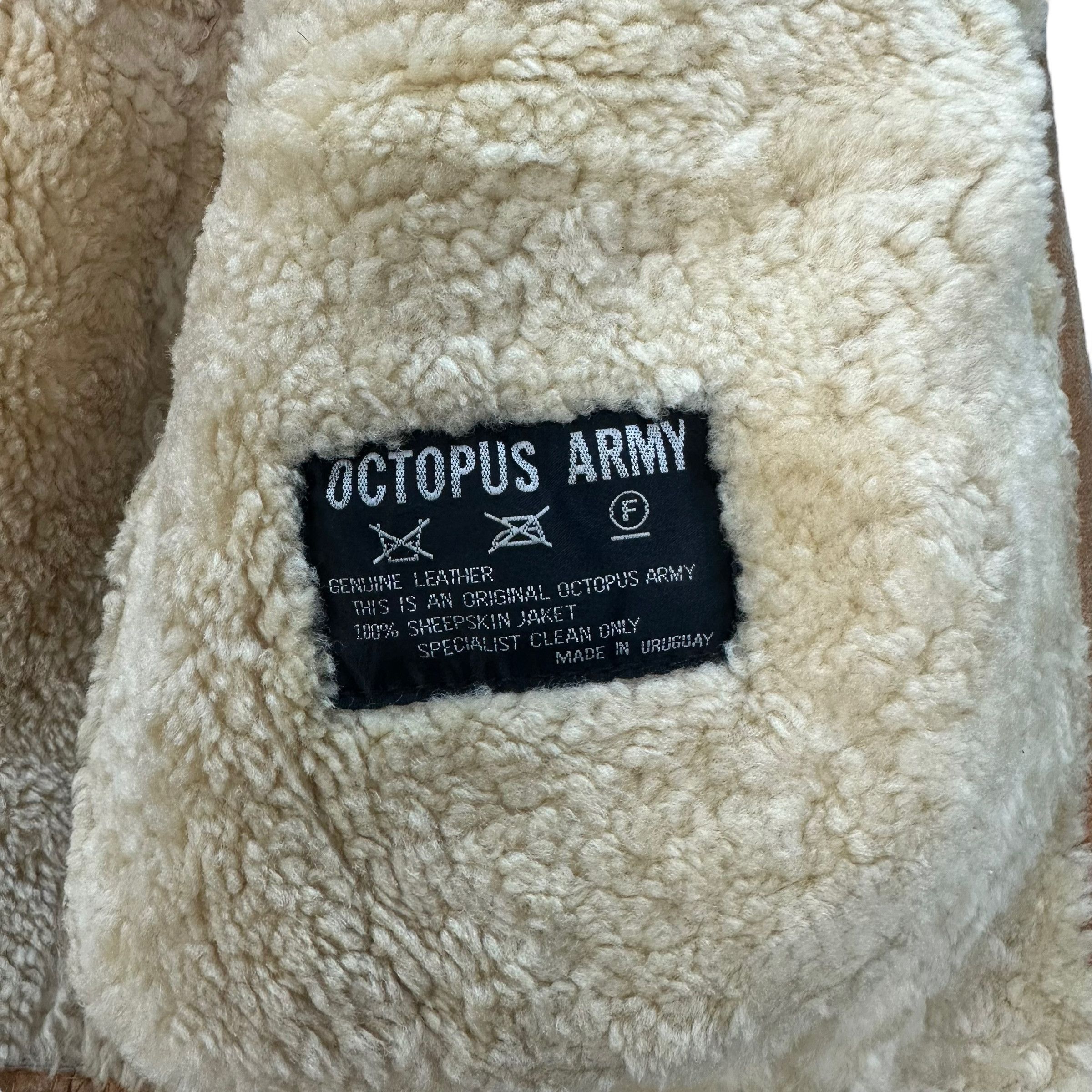 Octopus JOHNS HAMER BY OCTOPUS ARMY SHEEPSKIN JACKET #7812-178 Size US L / EU 52-54 / 3 - 8 Thumbnail