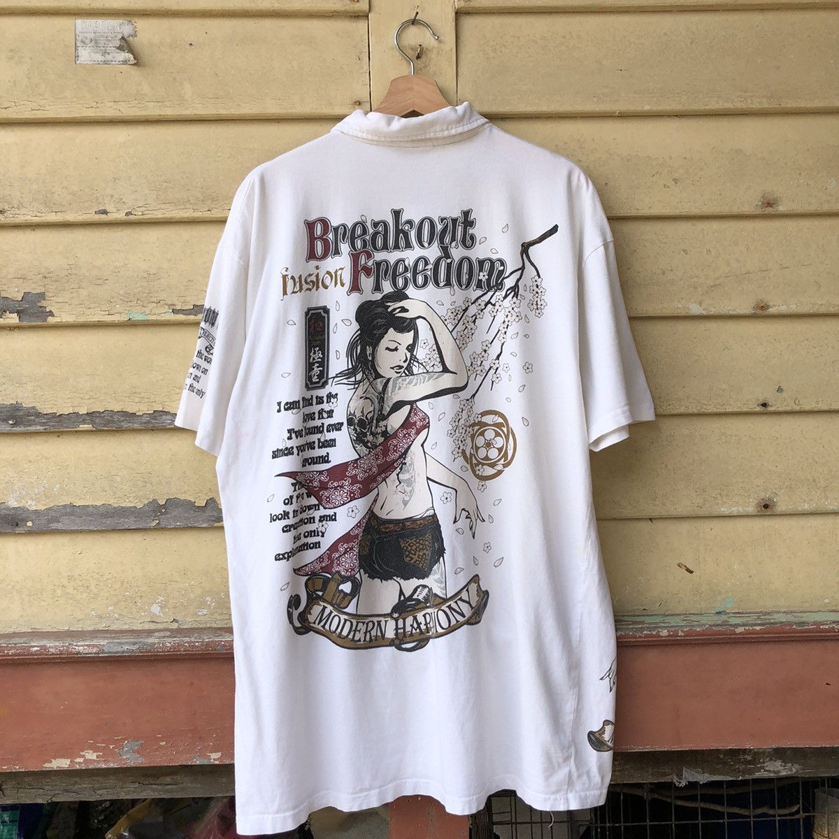 Hysteric Glamour Japanese Breakout Freedom Yakuza Girl Polo Tshirt Size US XL / EU 56 / 4 - 1 Thumbnail