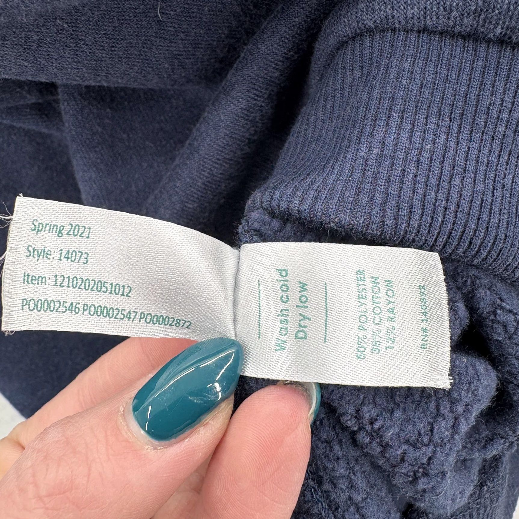 Marine Layer Marine Layer Blue Tipped Textured Crew Sweater Womens XS Fleece Outdoors Travel Size XS / US 0-2 / IT 36-38 - 6 Thumbnail
