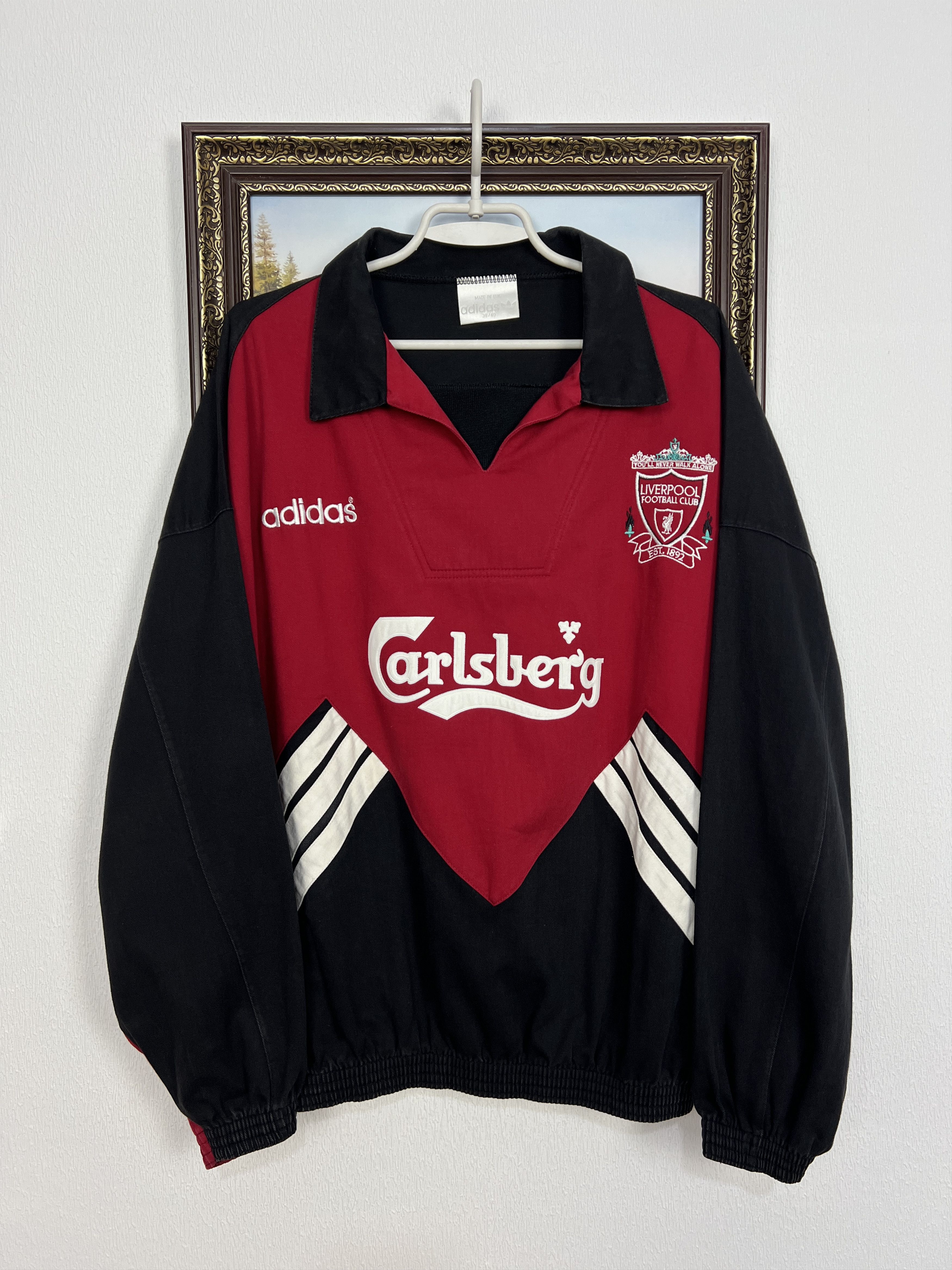 Adidas Vintage 90's Liverpool Football Sweatshirt Track Top Jacket Size US M / EU 48-50 / 2 - 1 Thumbnail
