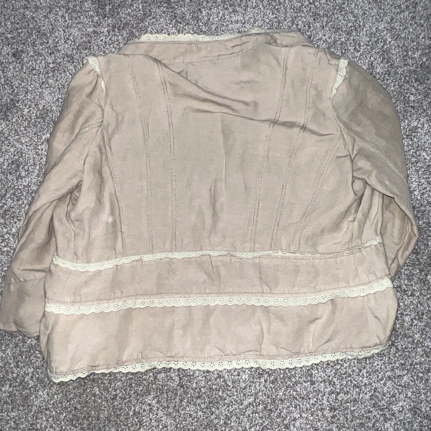 Miss Me VINTAGE Miss Me Shirt Button-Up Women’s Size S Beige Light Jacket Size S / US 4 / IT 40 - 4 Thumbnail