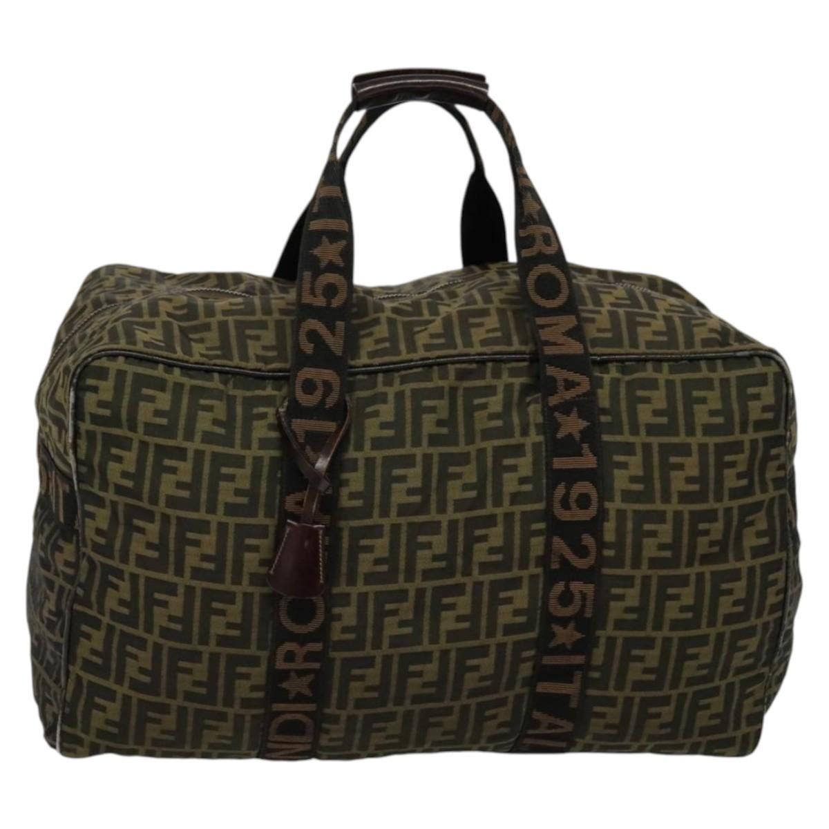 Fendi FENDI Zucca Canvas Boston Bag Brown Black Size ONE SIZE - 2 Thumbnail