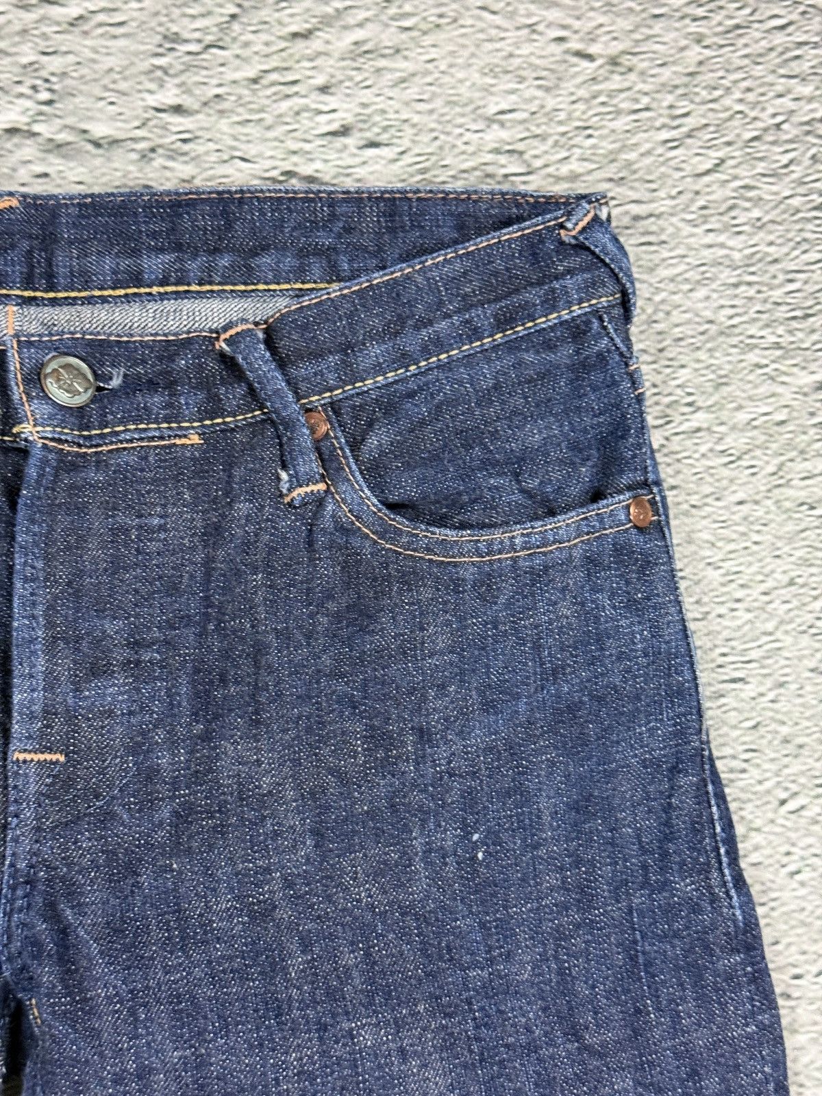 Evisu Evisu Yamane jeans bootcut navy vintage smiley face gull Size 25" / US 0 / IT 36 - 8 Thumbnail