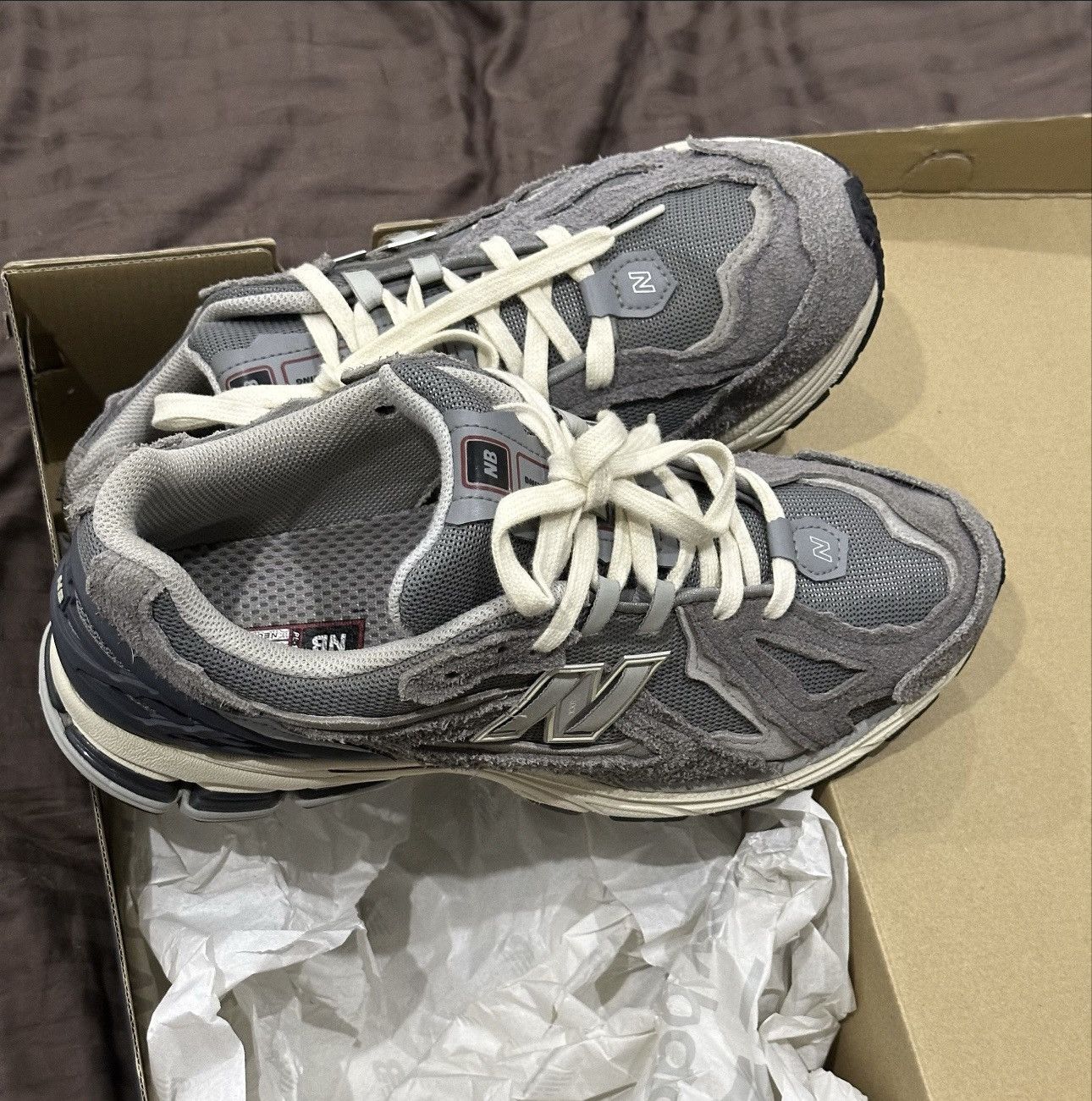 New Balance New Balance 1906D Grey Suede Mesh Sneakers Men Size 11.5 US Size US 11 / EU 44 - 2 Thumbnail