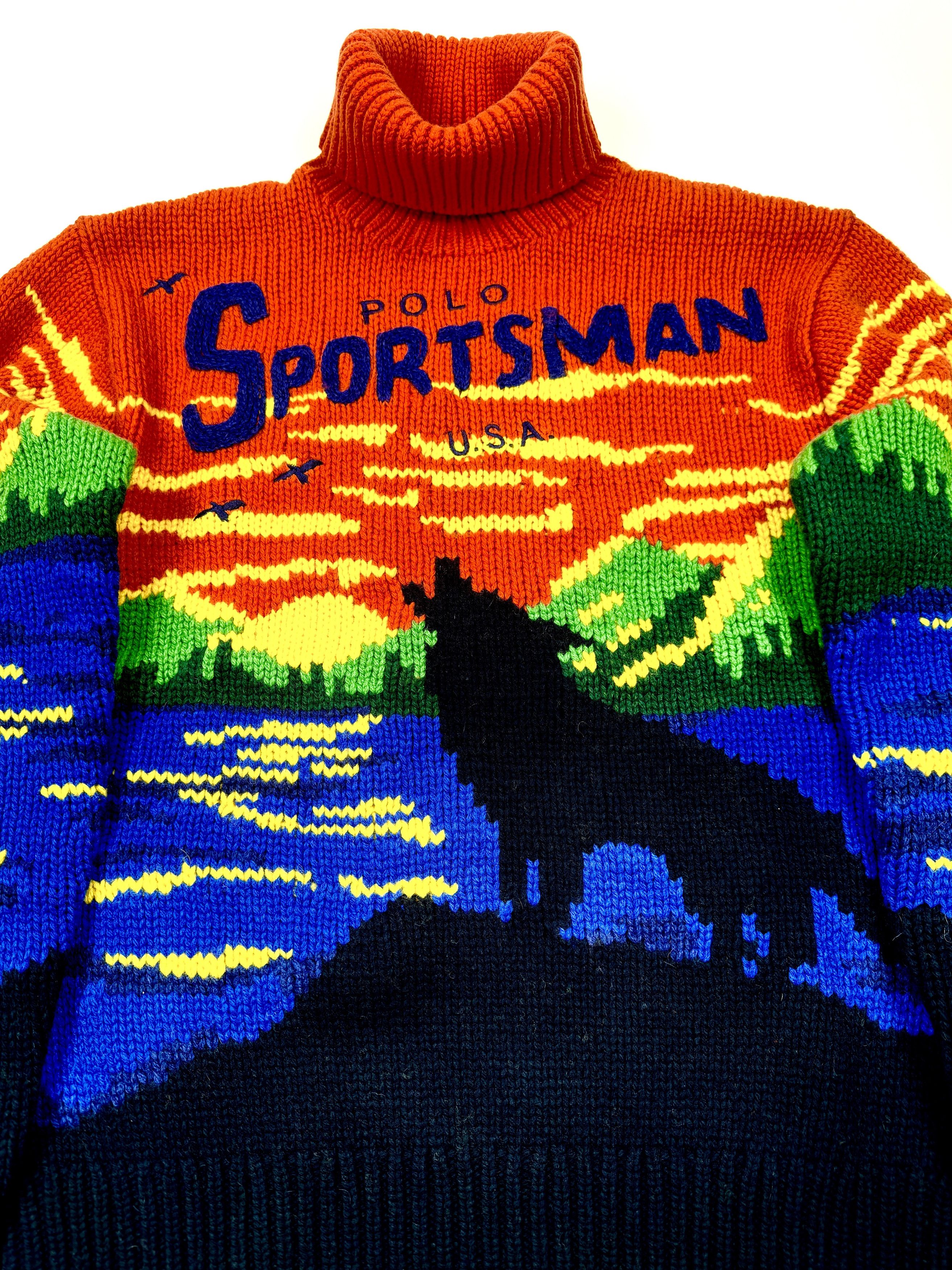 Polo Ralph Lauren RALPH LAUREN POLO SPORTSMAN WOLF HOWL TURTLENECK SWEATER Size US XXL / EU 58 / 5 - 9 Thumbnail