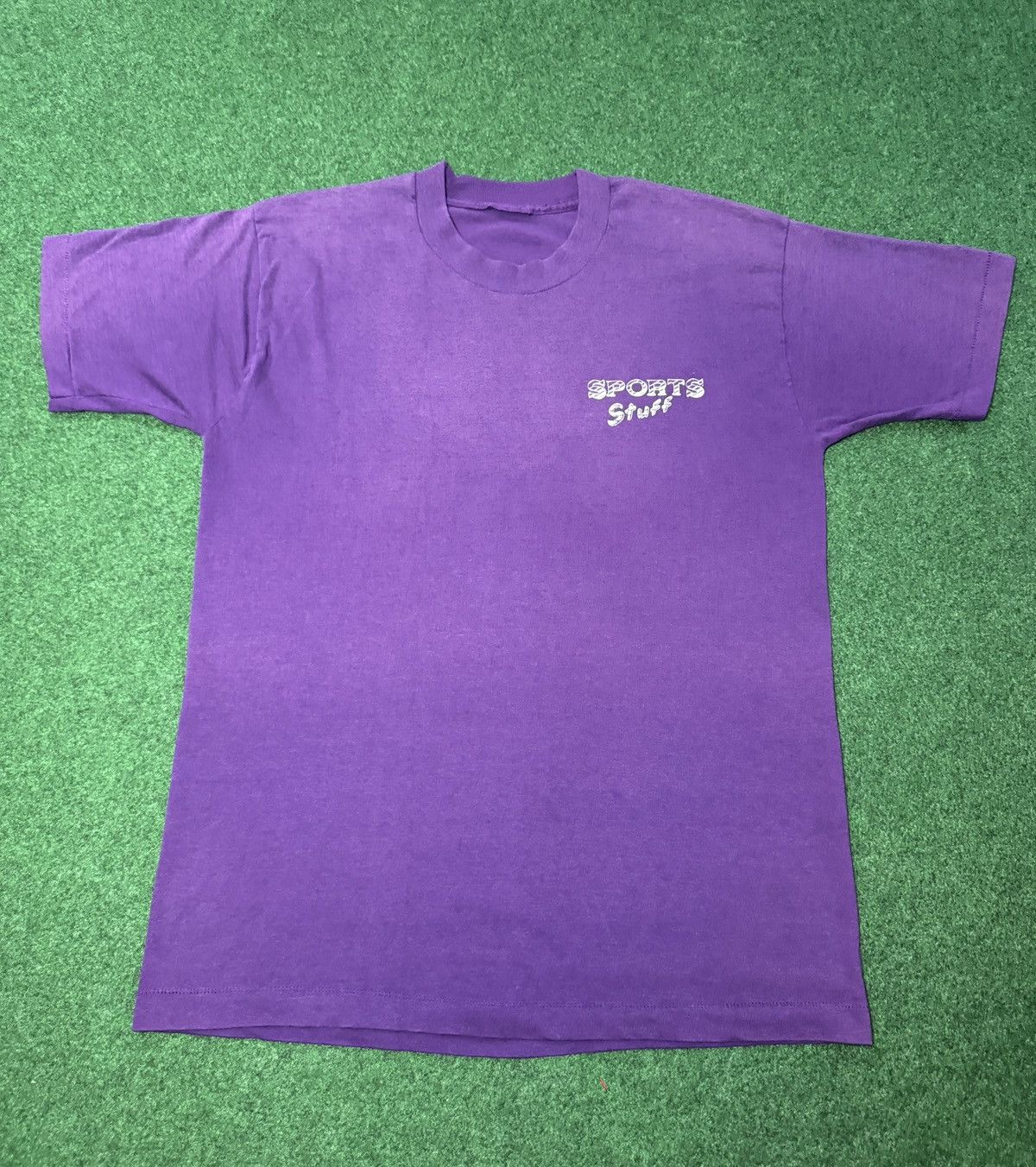 Vintage Vintage 90s Sports Stuff Funny Large Purple Sports T Shirt Size US L / EU 52-54 / 3 - 1 Thumbnail