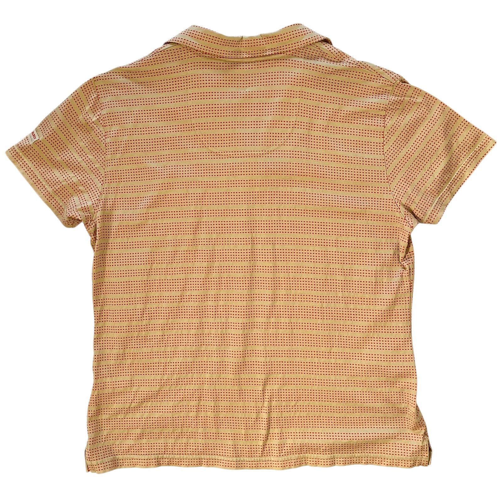 Burberry × Vintage Burberry Golf Vintage Camel Cotton Red Stripe Polo T-Shirt Size M / US 6-8 / IT 42-44 - 3 Thumbnail