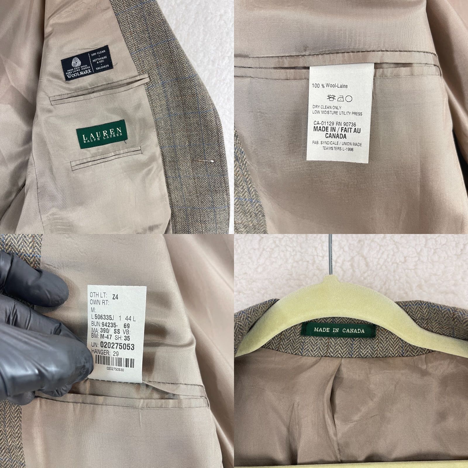 Ralph Lauren Lauren Ralph Lauren Blazer Mens 44L Brown Tweed Wool Long Sleeve Jacket Coat Sizes 44 Chest 44L Notch Long Size US XXL / EU 58 / 5 - 9 Thumbnail