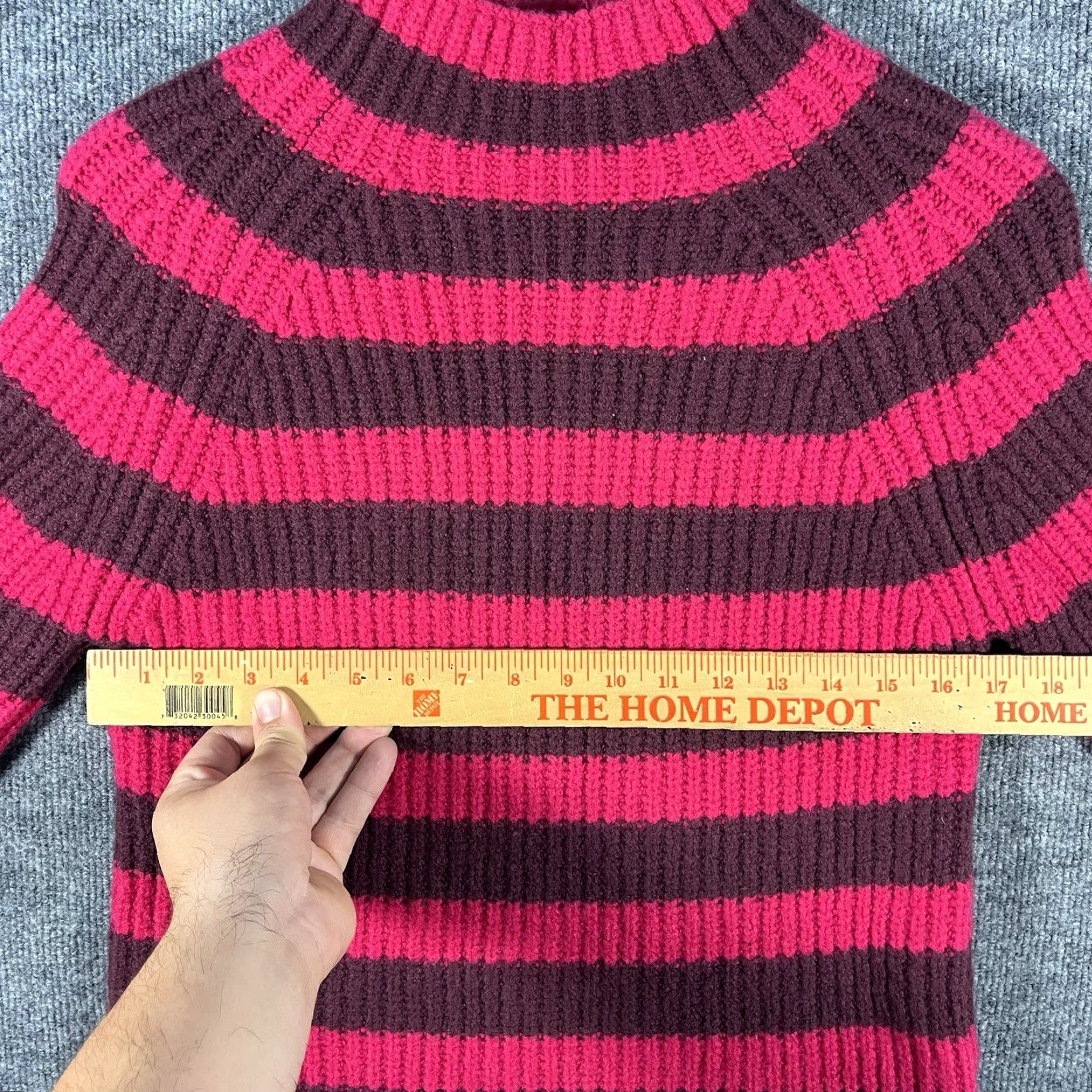 Anthropologie Maeve Anthropologie Womens Striped Turtleneck Sweater Pink Size Small Wool Size S / US 4 / IT 40 - 5 Thumbnail