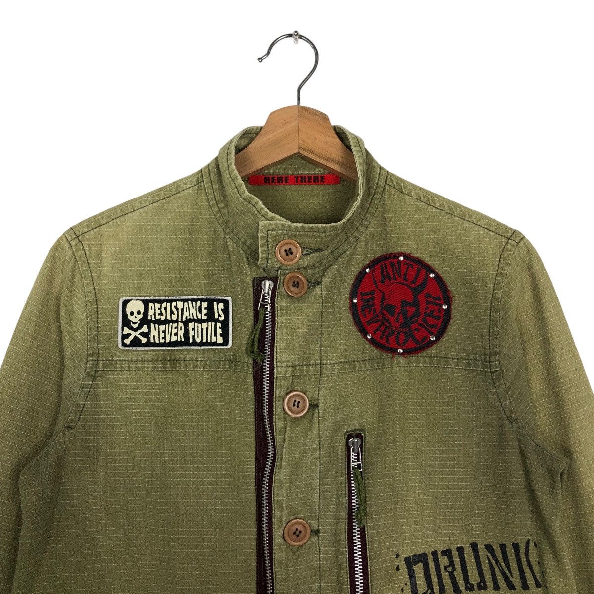 Japanese Brand 🔥Here There Chore Jacket Punk Design Distressed Style Size US M / EU 48-50 / 2 - 3 Thumbnail