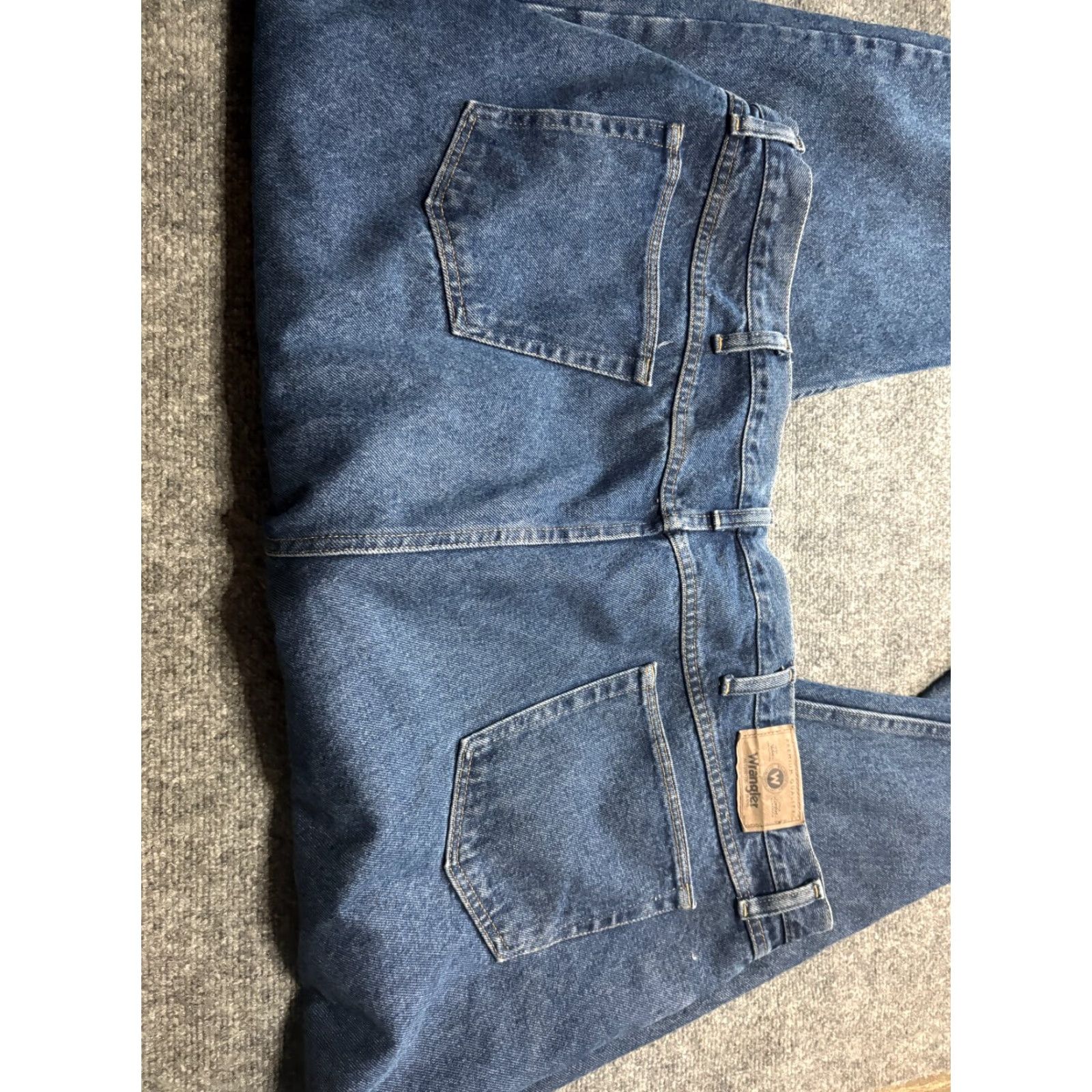 Wrangler Wrangler Jeans Mens 48 x 30 Dark Blue Relaxed Fit Denim Straight USA Cowboy Southwestern USA Jeans Mens 48 x 30 Regular Inseam 30 Size US 32 / EU 48 - 4 Thumbnail