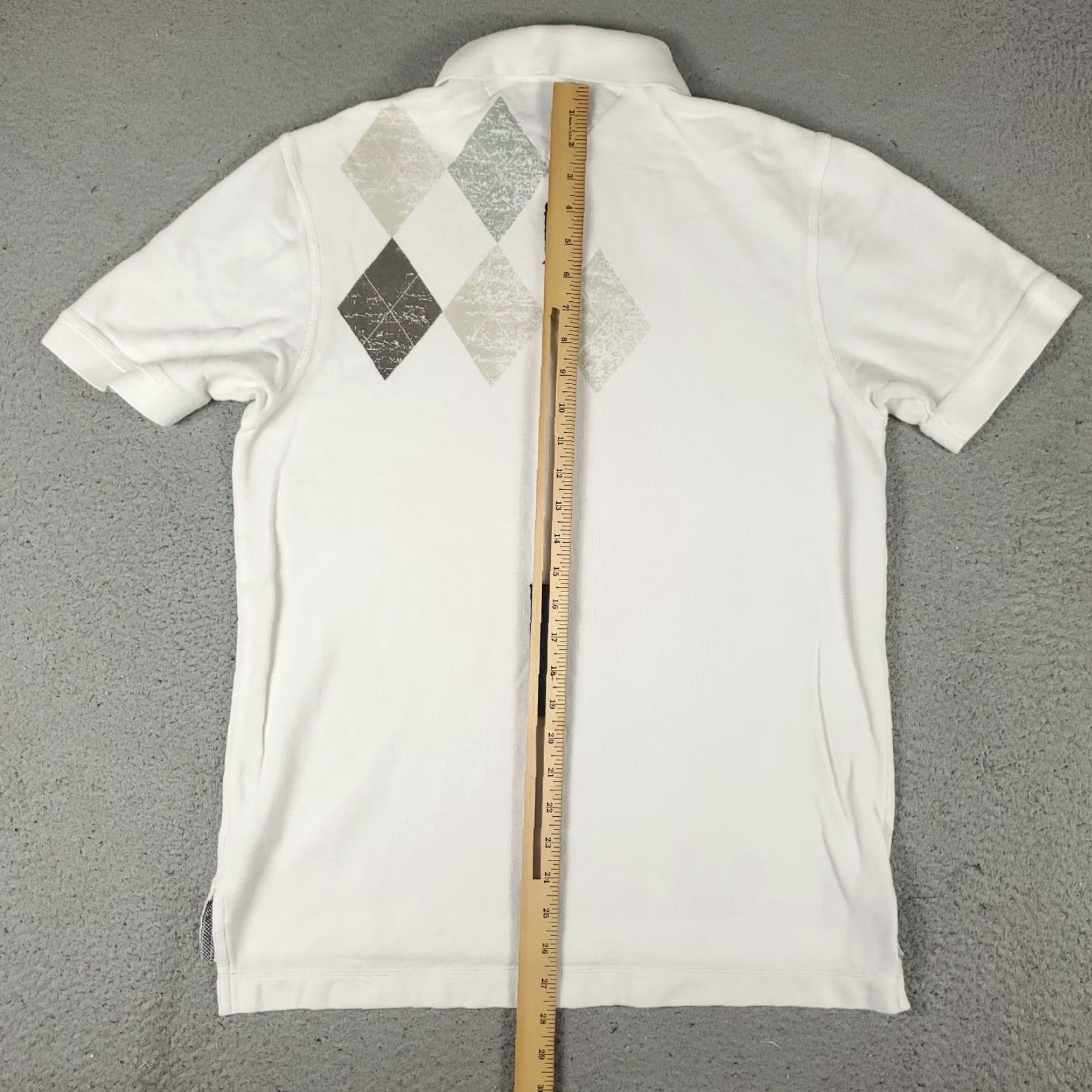Tommy Hilfiger Tommy Hilfiger Polo Shirt Men's Medium White Argyle Short Sleeve Casual Polo Shirt Mens M White Argyle Logo Classic Preppy Brand Shirt Size US M / EU 48-50 / 2 - 4 Thumbnail