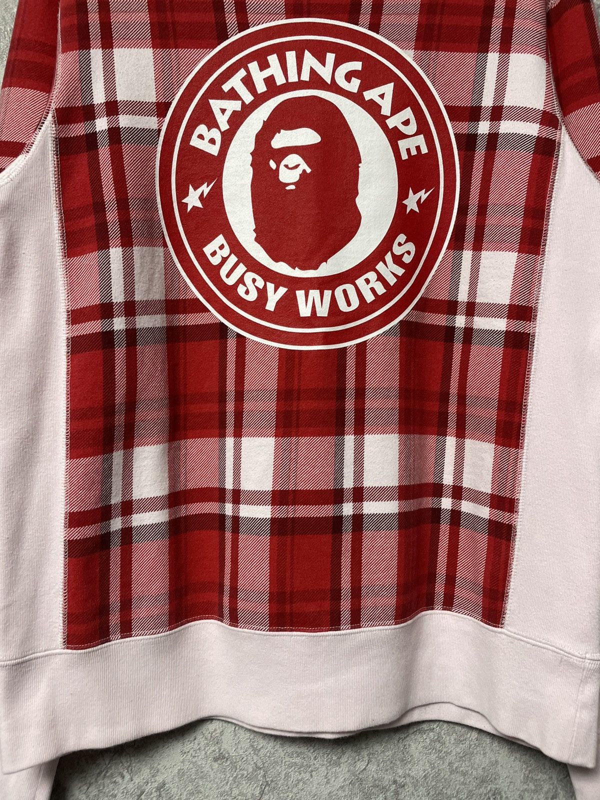 Bape Bape Check Gift Busy Works Sweatshirt Crewneck A Bathing Ape Size US M / EU 48-50 / 2 - 4 Thumbnail