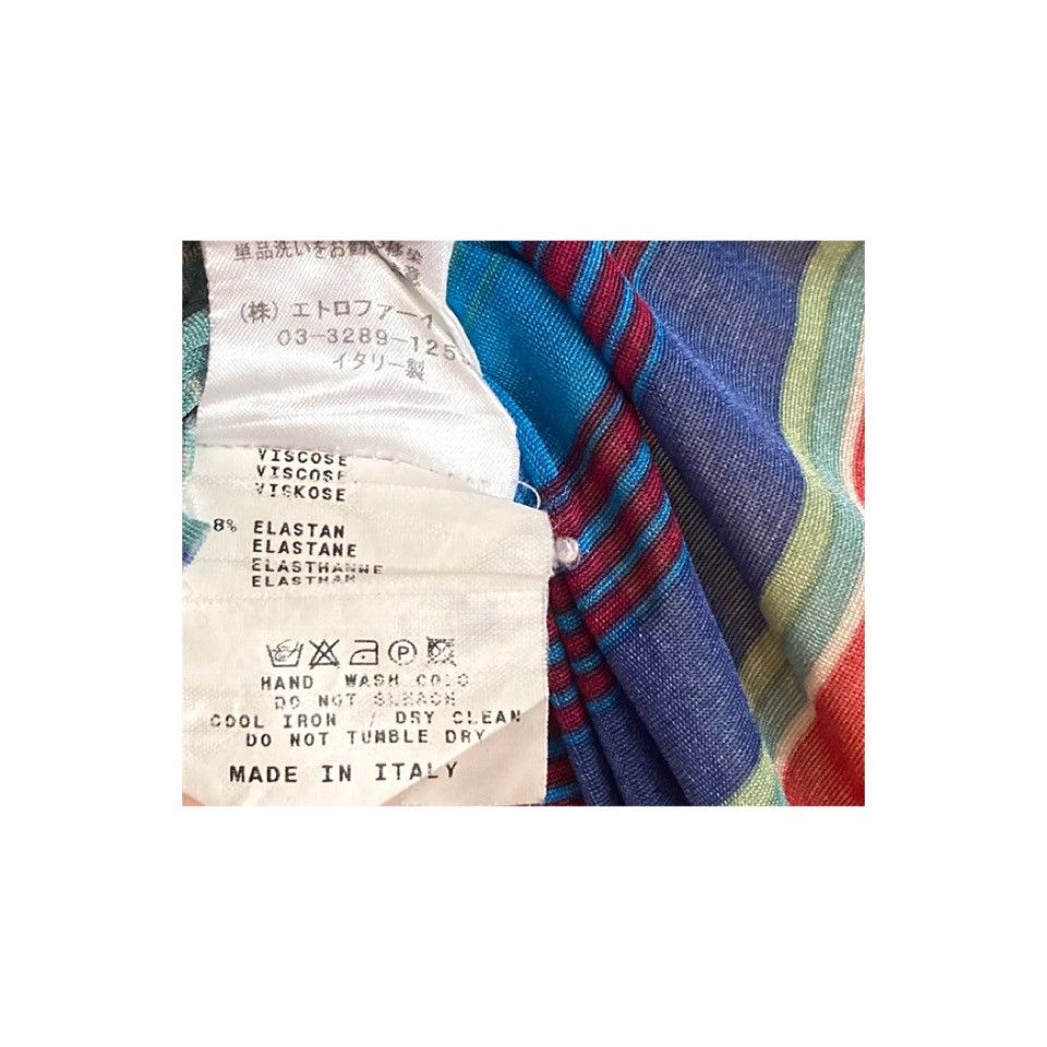 Etro Etro Striped Flared Sleeve Mesh Top w/ Lace Up at Waist Size M / US 6-8 / IT 42-44 - 6 Thumbnail