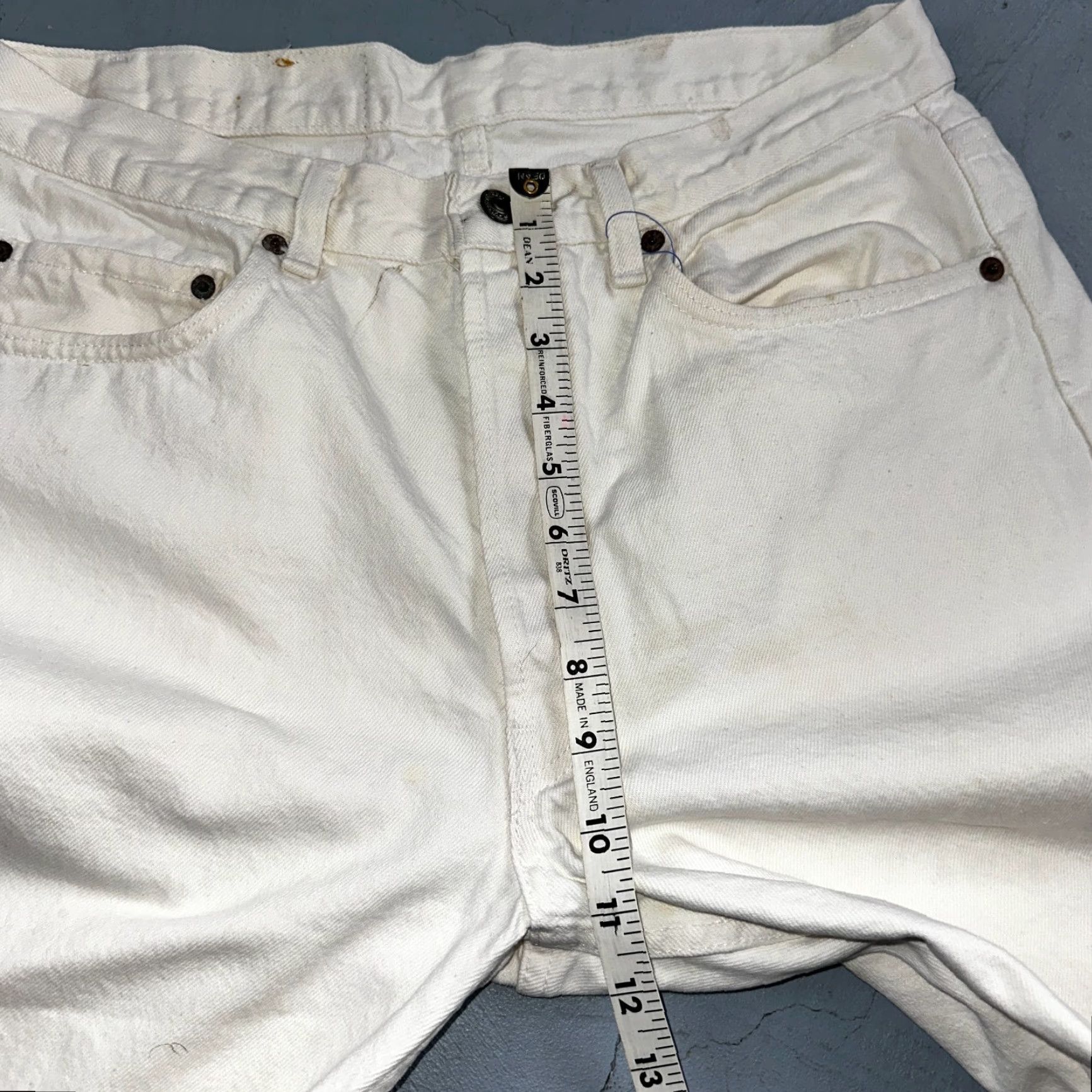 Levi's VINTAGE Levi's 501 Straight Leg Jeans White Light Wash 34x32 90s USA Mens Size US 34 / EU 50 - 7 Thumbnail