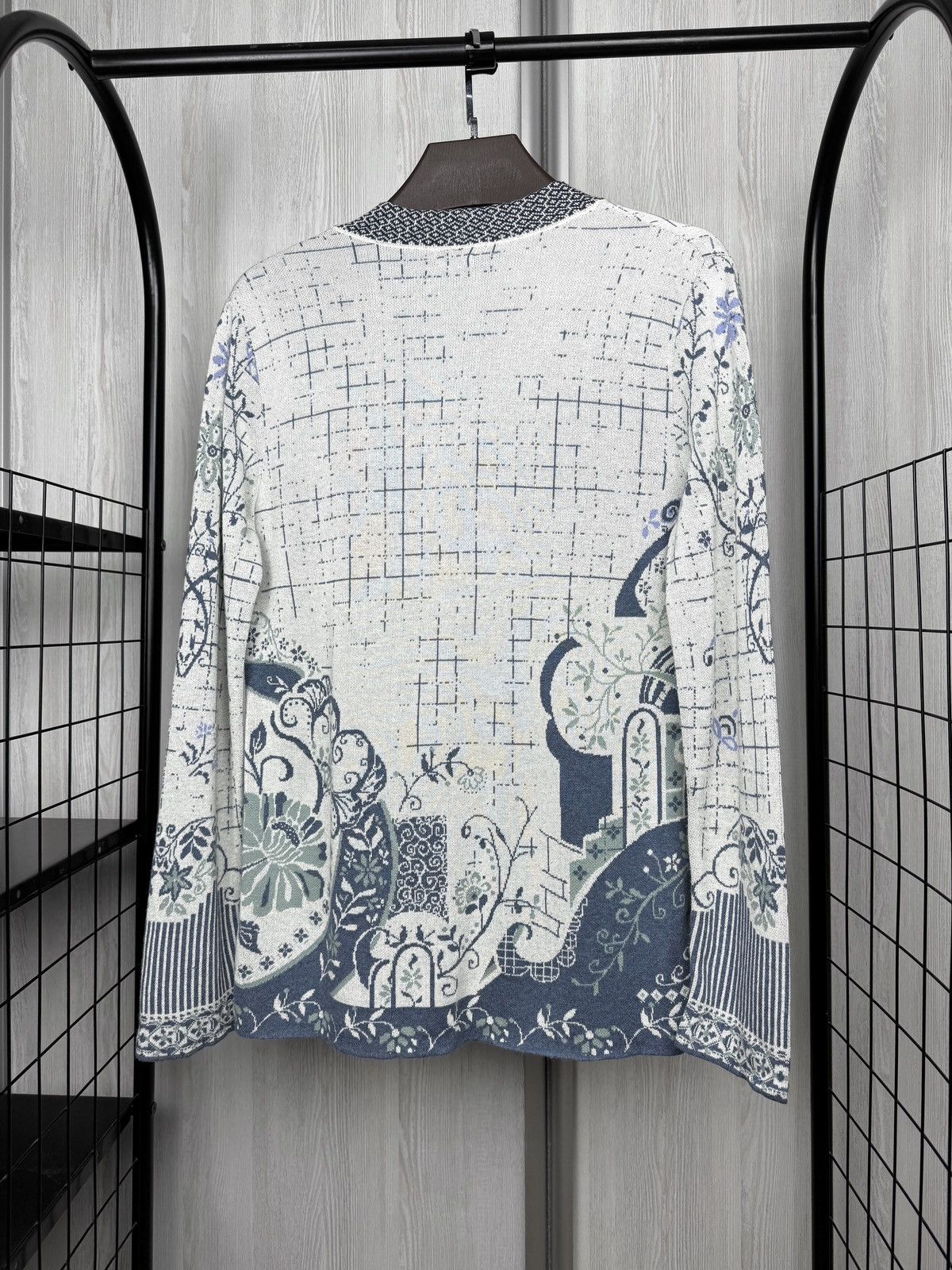 Other Ivko grey/blue floral abstract pattern cardigan Size XL / US 12-14 / IT 48-50 - 8 Thumbnail