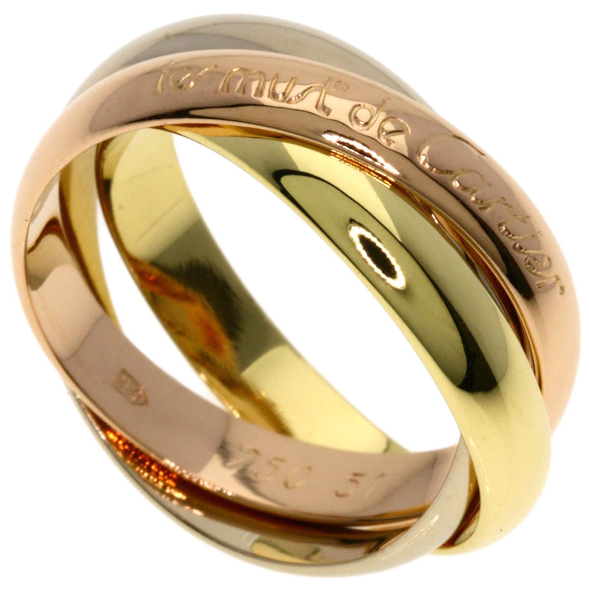 Cartier Cartier Trinity #51 Ring - 18K Yellow Gold/18K White Pink Gold Women's CARTIER Size ONE SIZE - 1 Thumbnail