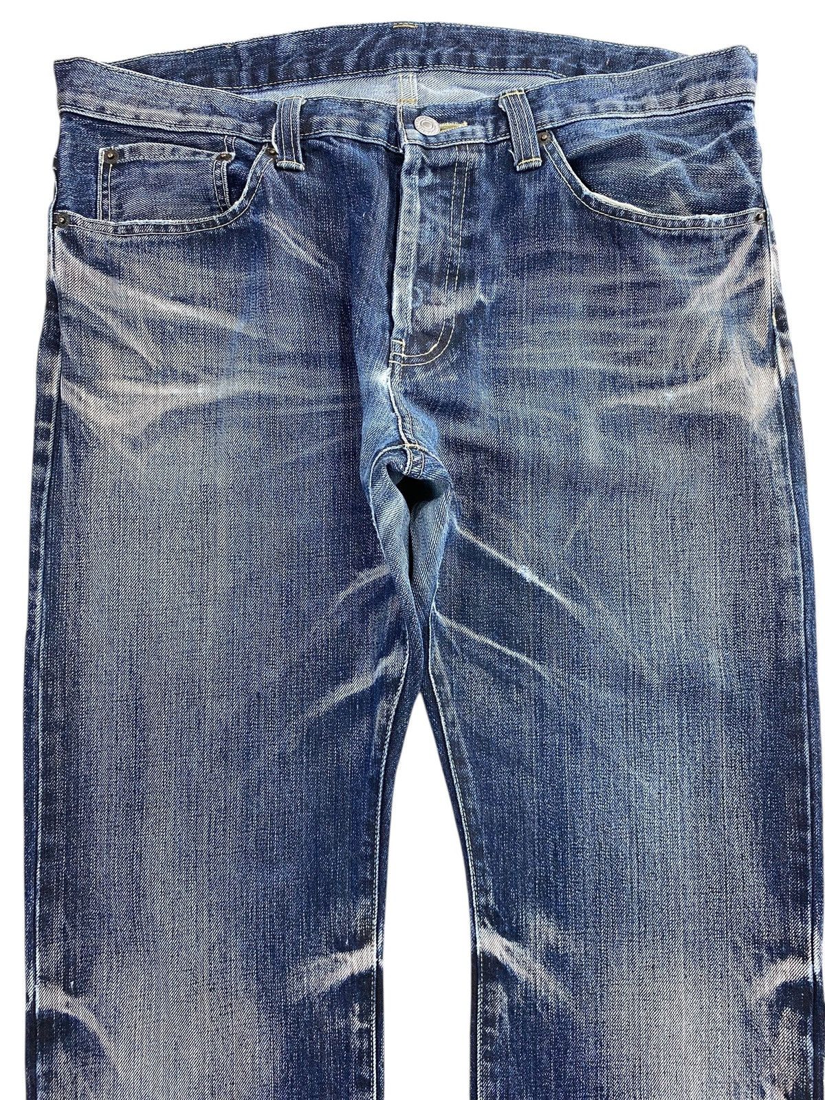Takeo Kikuchi Takeo Kikuchi Blue Wash Whiskered Straight Leg Style Jeans Size US 34 / EU 50 - 2 Thumbnail