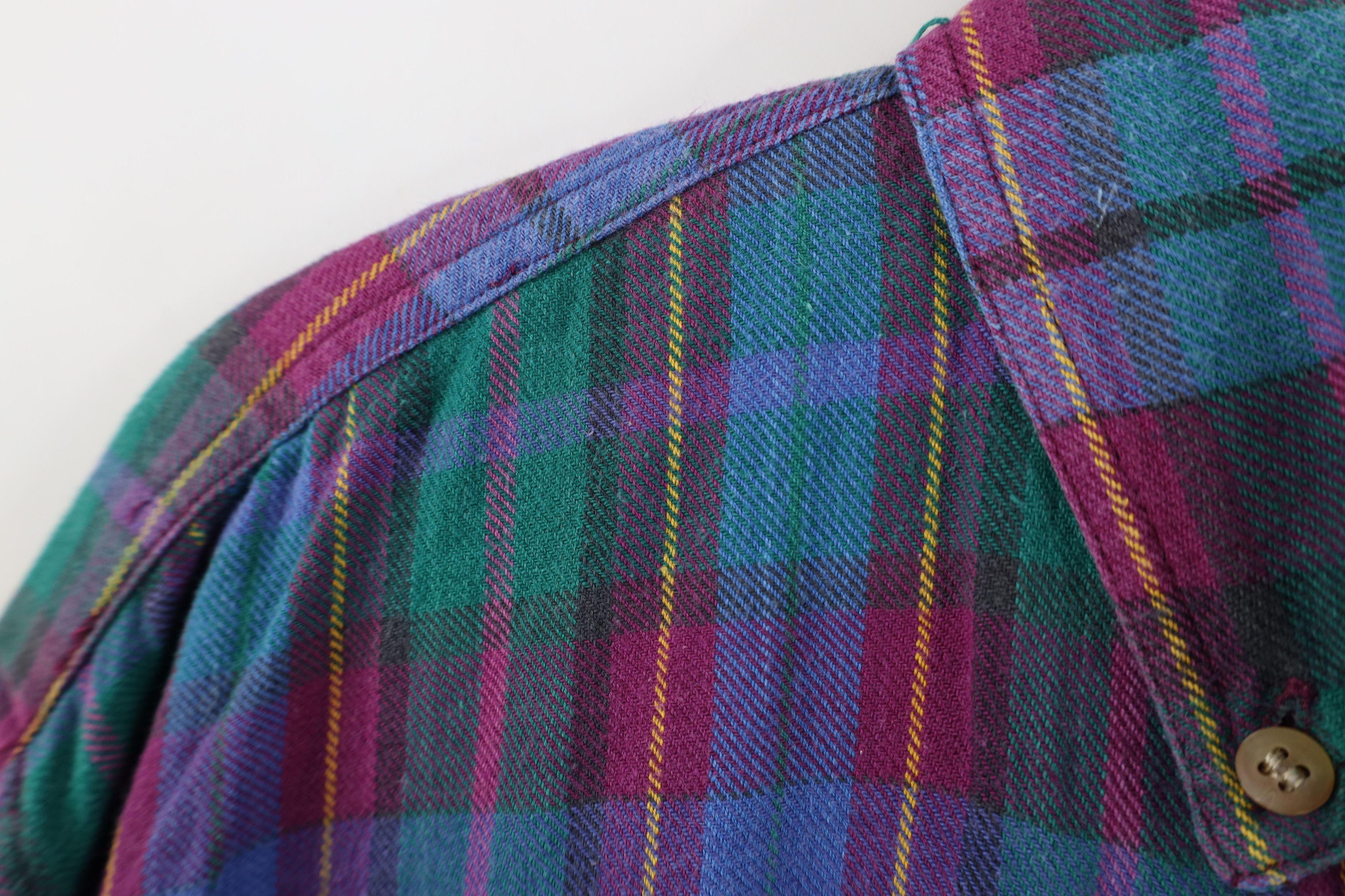 Vintage Vintage 90s Streetwear Collared Button Down Shirt Plaid Size L / US 10 / IT 46 - 9 Thumbnail