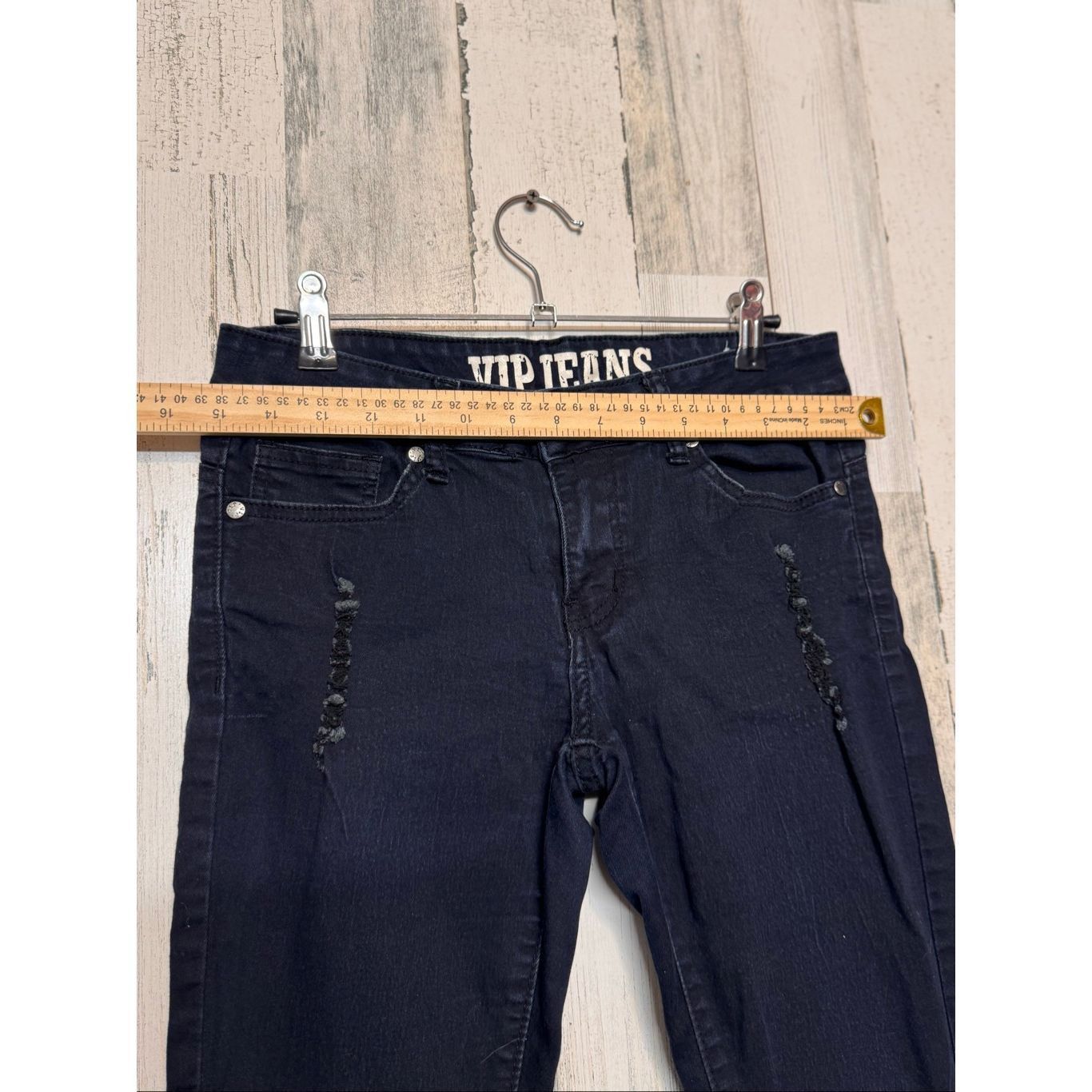 Other VIP Jeans Black Distressed Skinny Jeans Women’s Size 7 Size 28" / US 6 / IT 42 - 6 Thumbnail