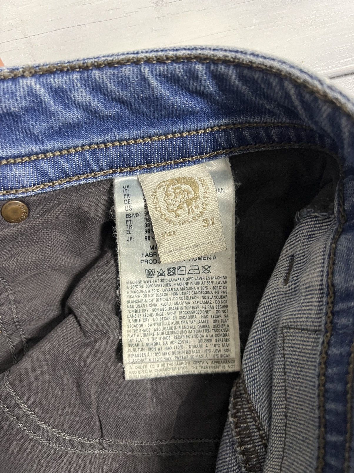 Diesel Rare Luxury Jeans Diesel Distressed Slim Skinny Size US 31 - 12 Thumbnail