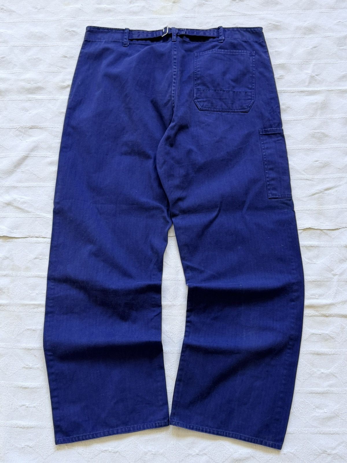 Le Laboureur Vintage 70s German Buckle Back Sanfor Work Pants Size US 32 / EU 48 - 1 Thumbnail