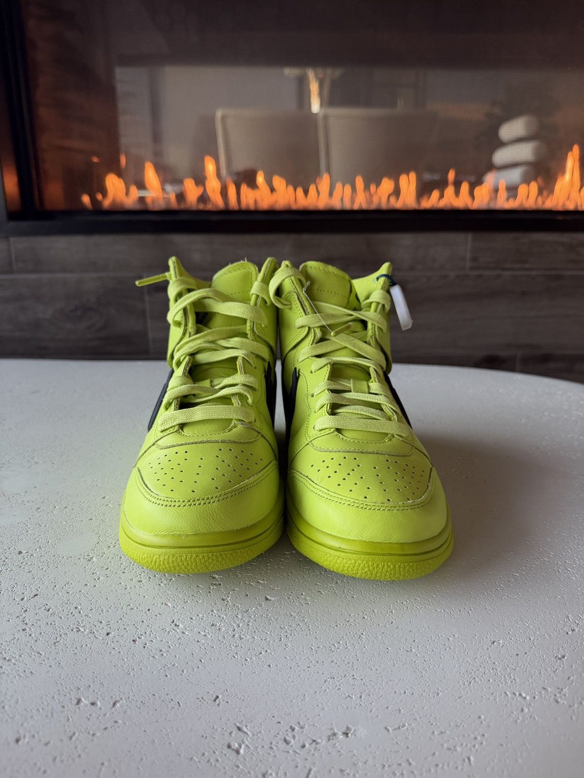 Nike AMBUSH Flash Lime Nike Dunks high Size US 7 / EU 40 - 6 Thumbnail