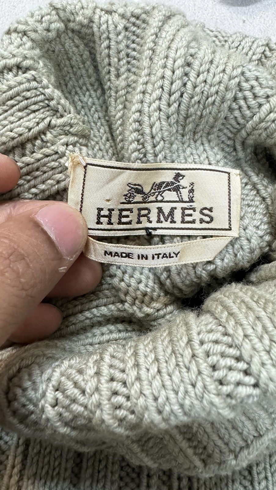 Hermes Hermes Sweater Turtleneck Cable Knitted Pullover Size US L / EU 52-54 / 3 - 14 Thumbnail